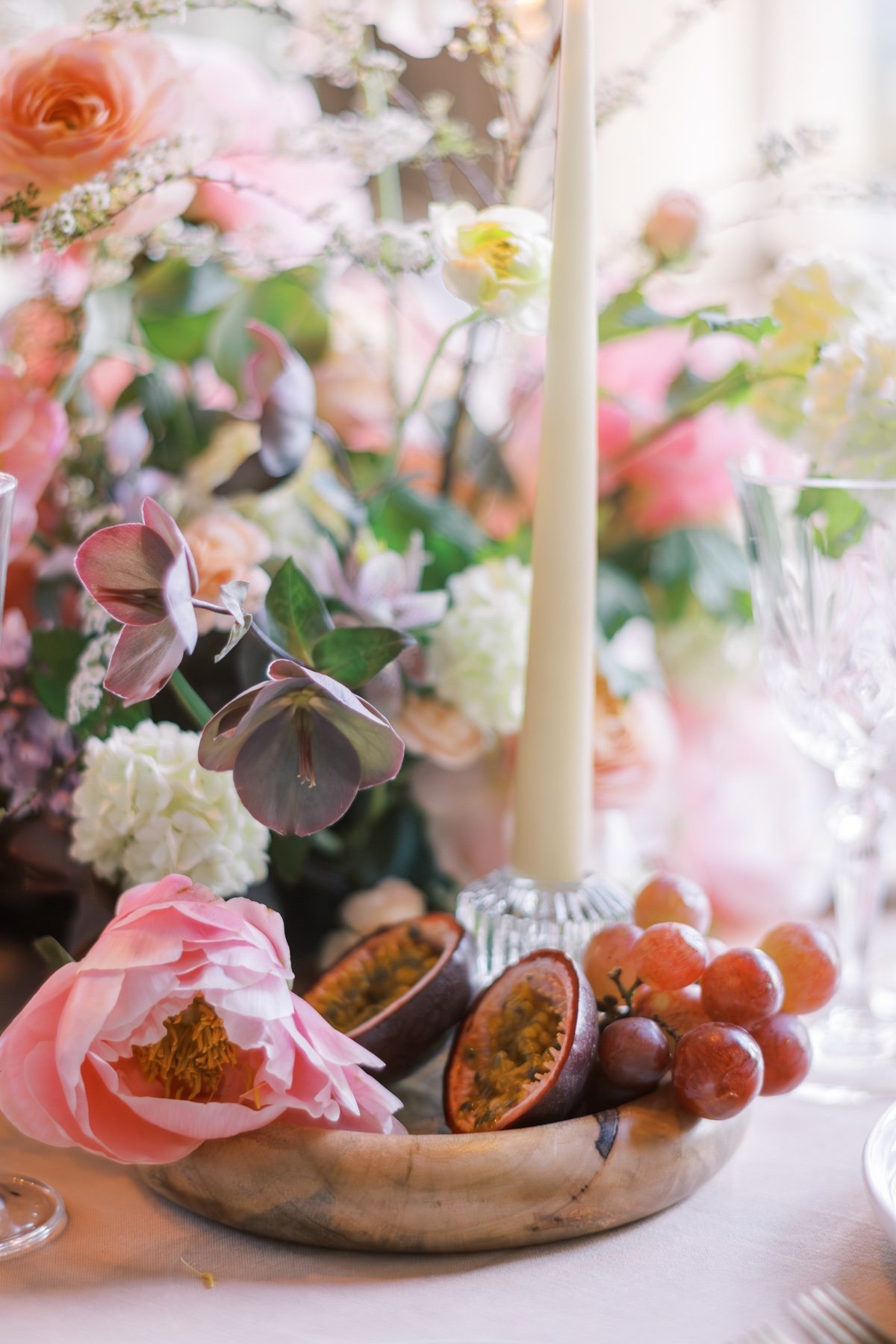 pastel fruit centerpieces for wedding