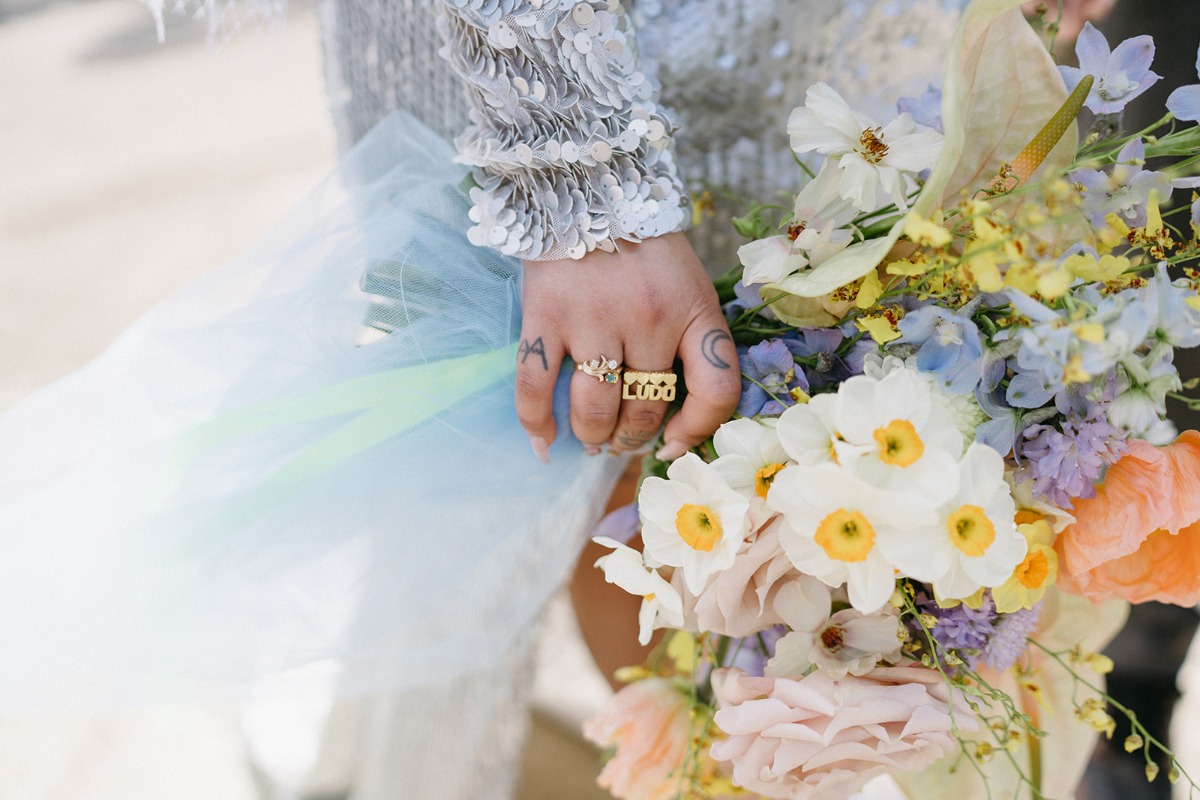 eclectic wedding bouquet