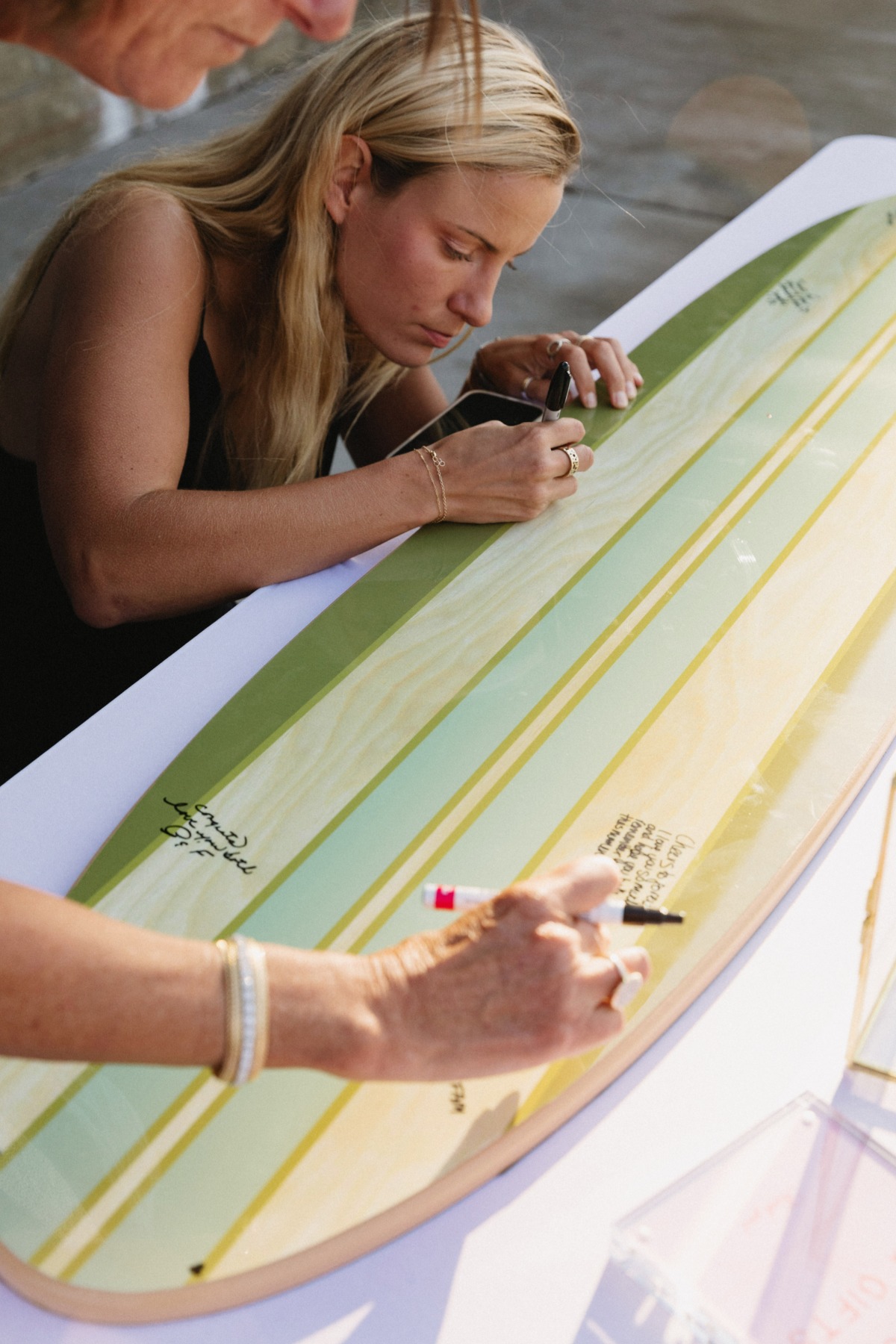 non traditional surfboard wedding guest book