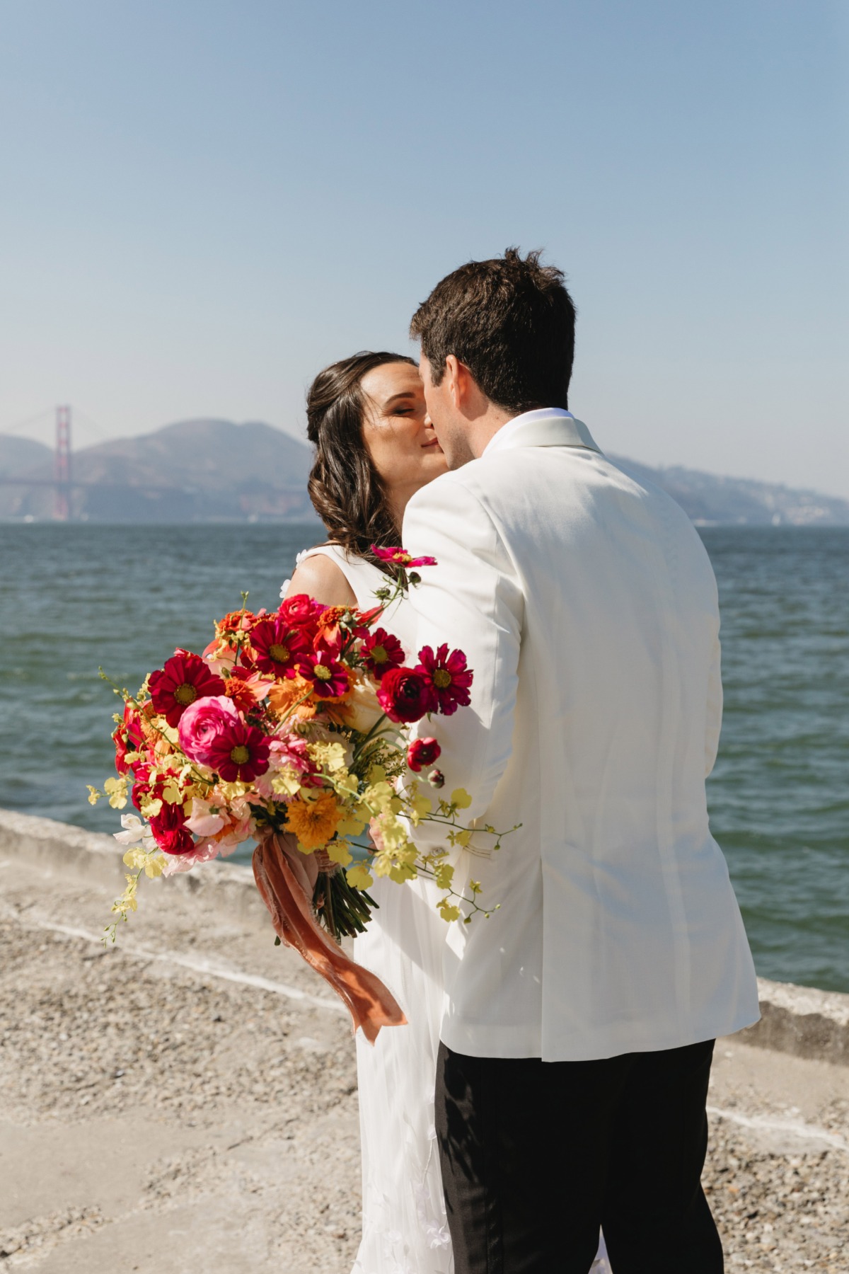 colorful black tie wedding in san francisco