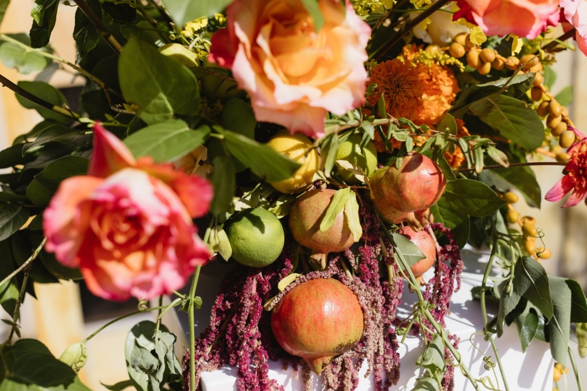 wedding flowers with fruit