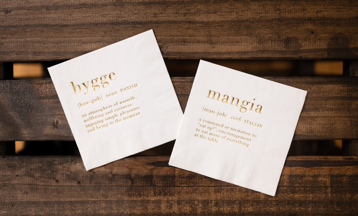 custom wedding bar napkins