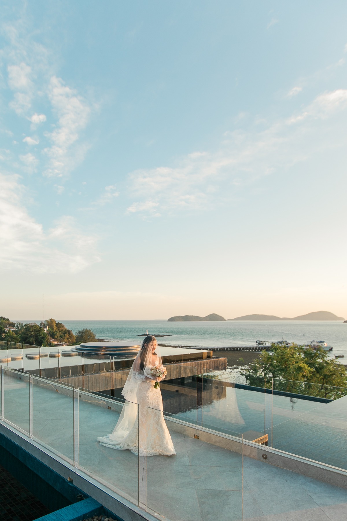 modern waterfront wedding venue in thailand