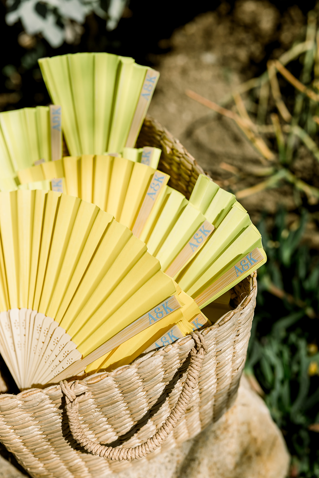 monogrammed fan favors