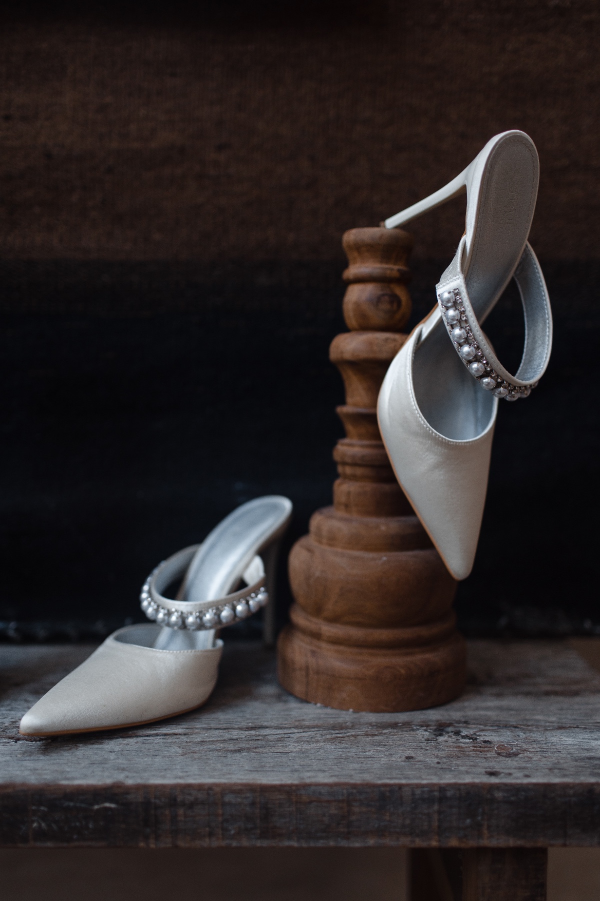 pearl embellished pumps for wedding