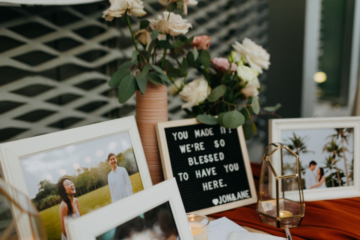 custom lettered table sign