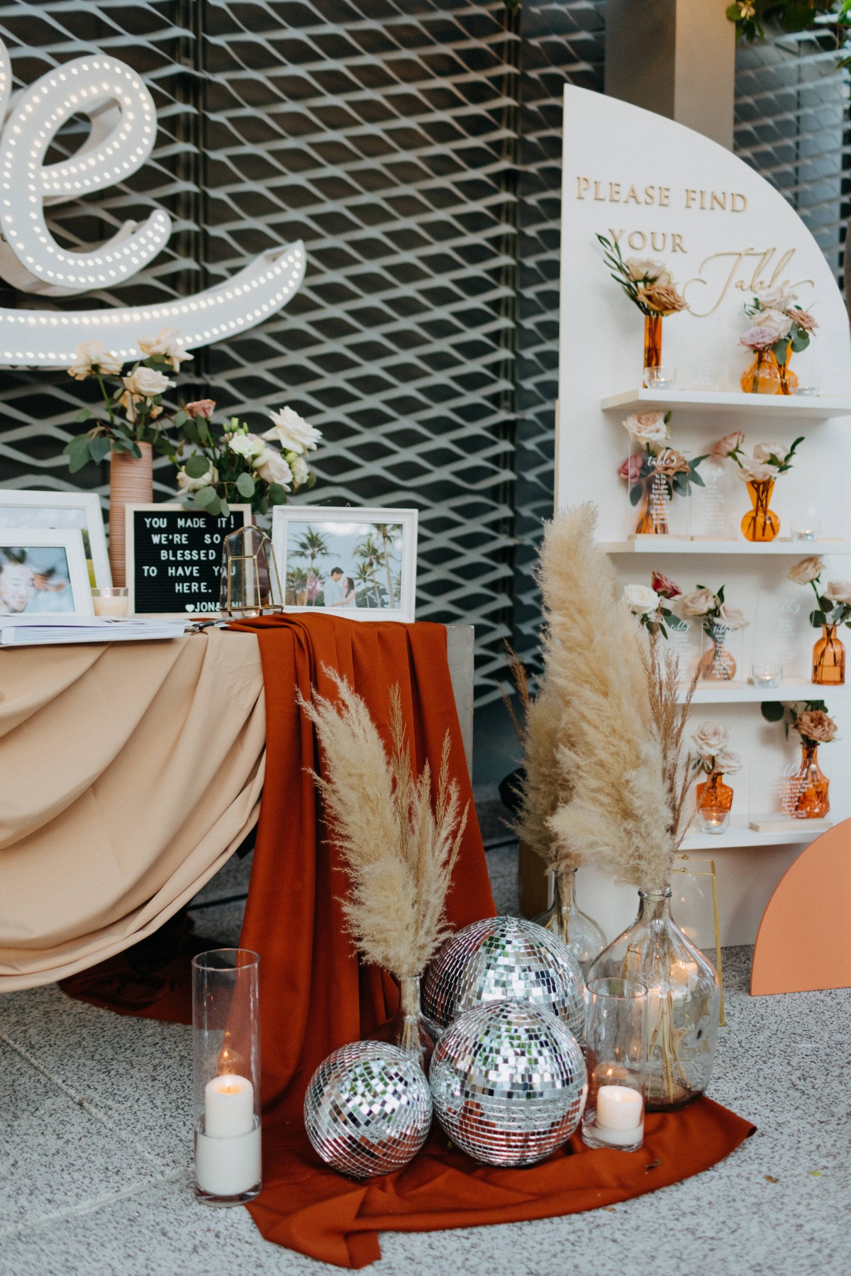 disco ball wedding decor