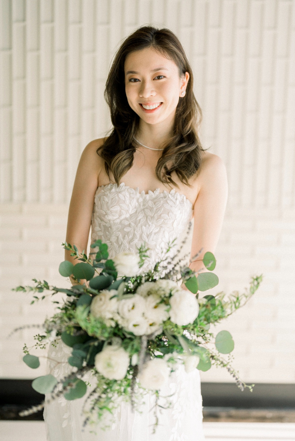 leaf detail wedding dress