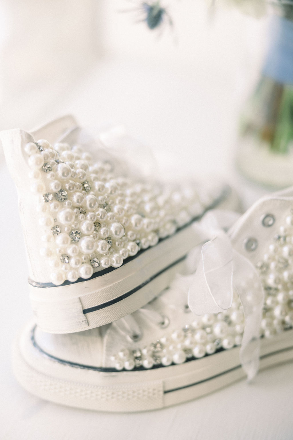 pearl beaded converse shoes for wedding