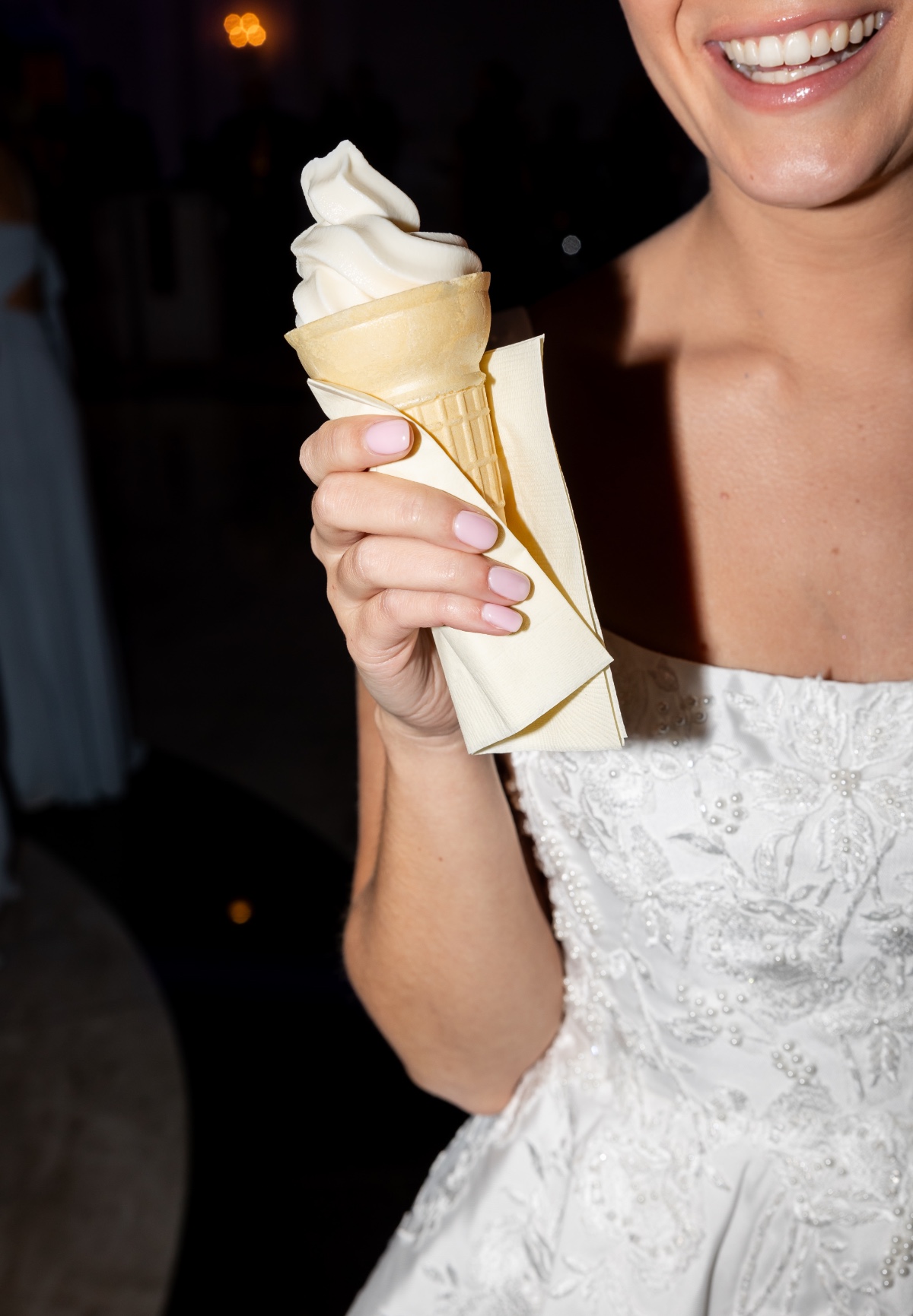 ice cream send off for wedding reception