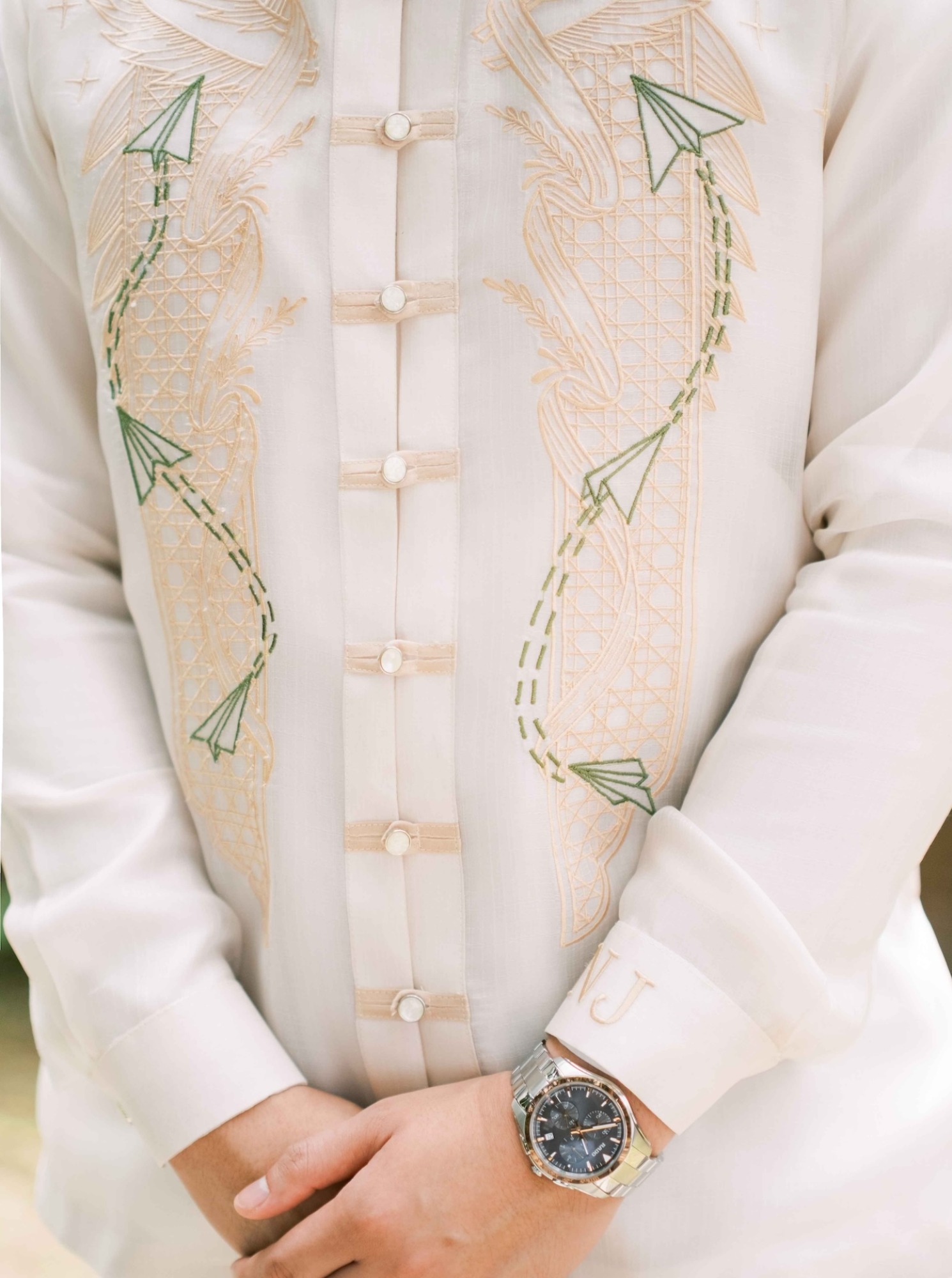 custom groom Barong Tagalog