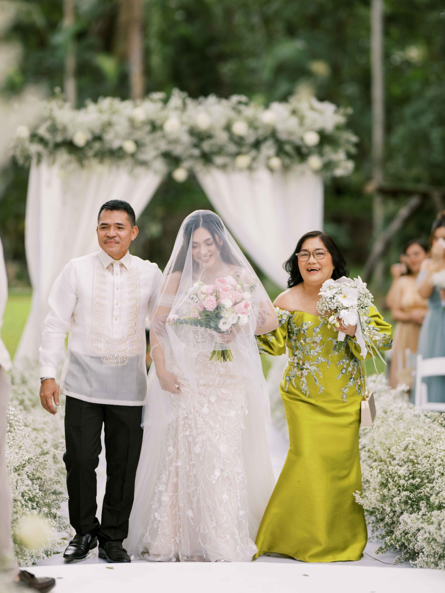 mother of the bride in bright green