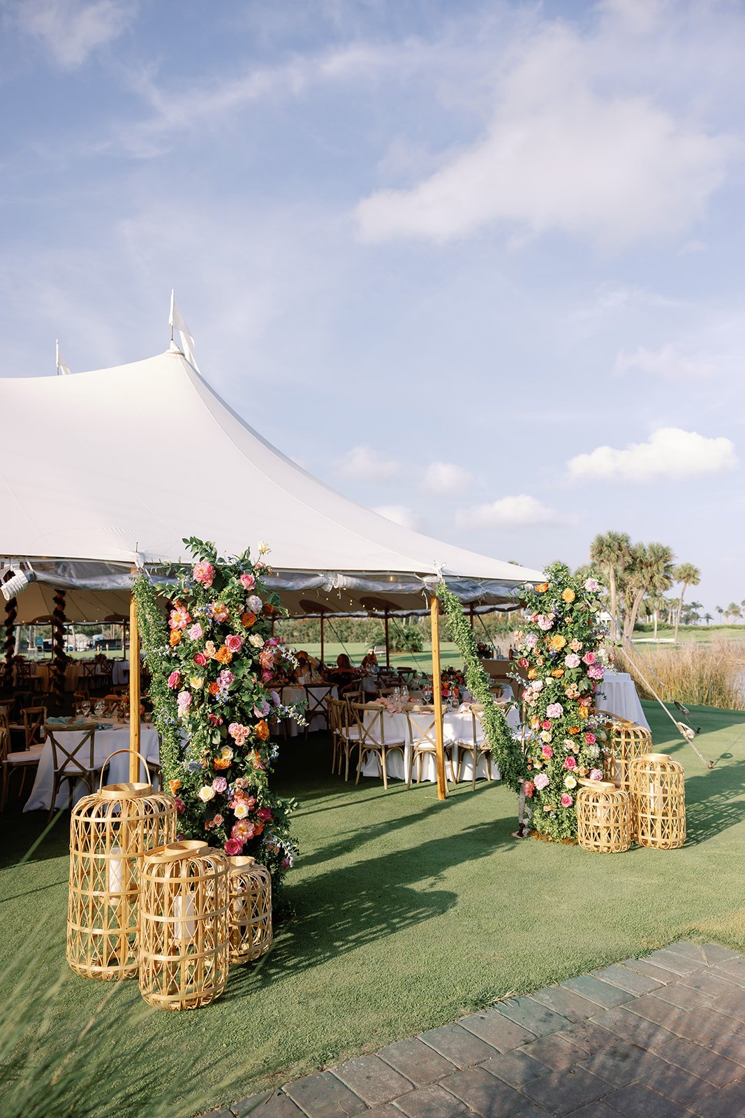 colorful tented wedding ideas