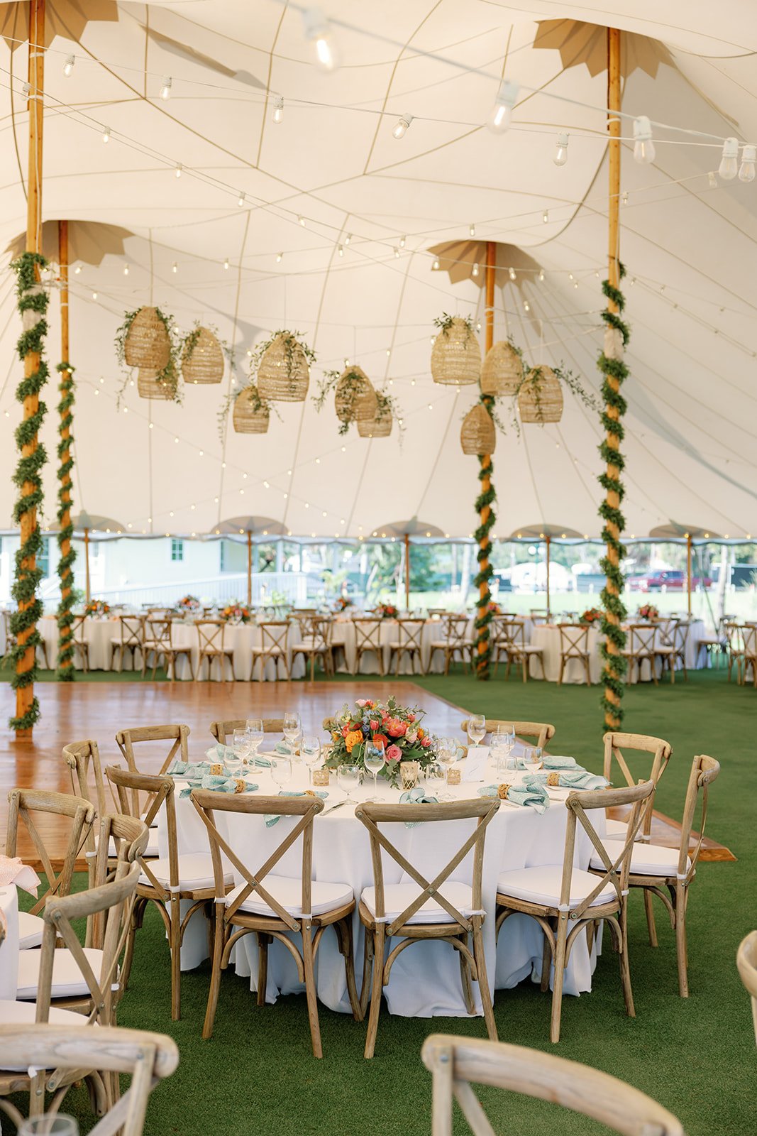 tented reception lighting ideas