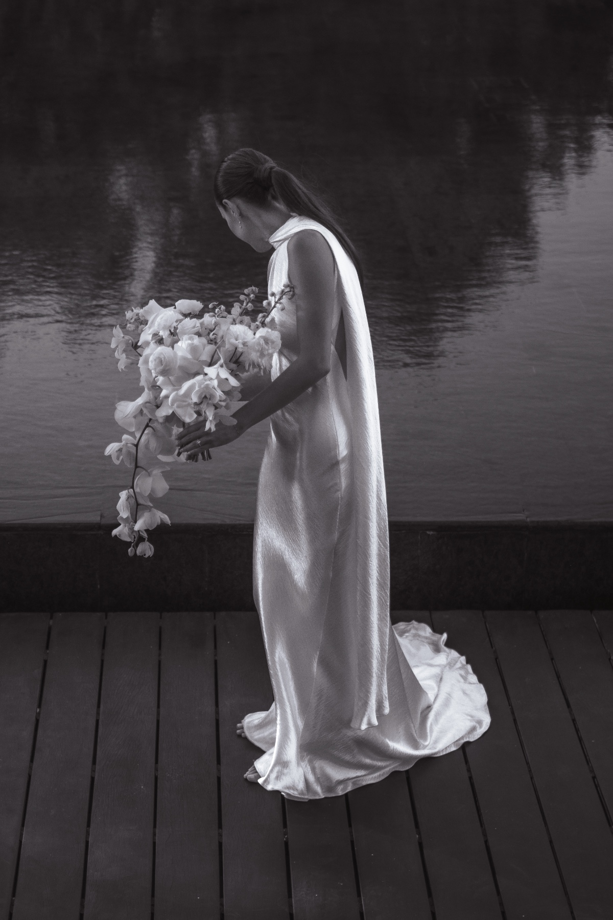 silk shift wedding dress