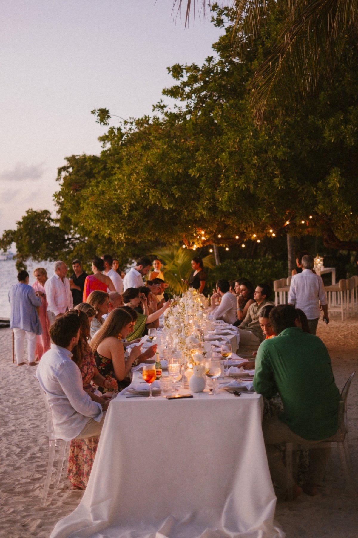 private beachfront reception