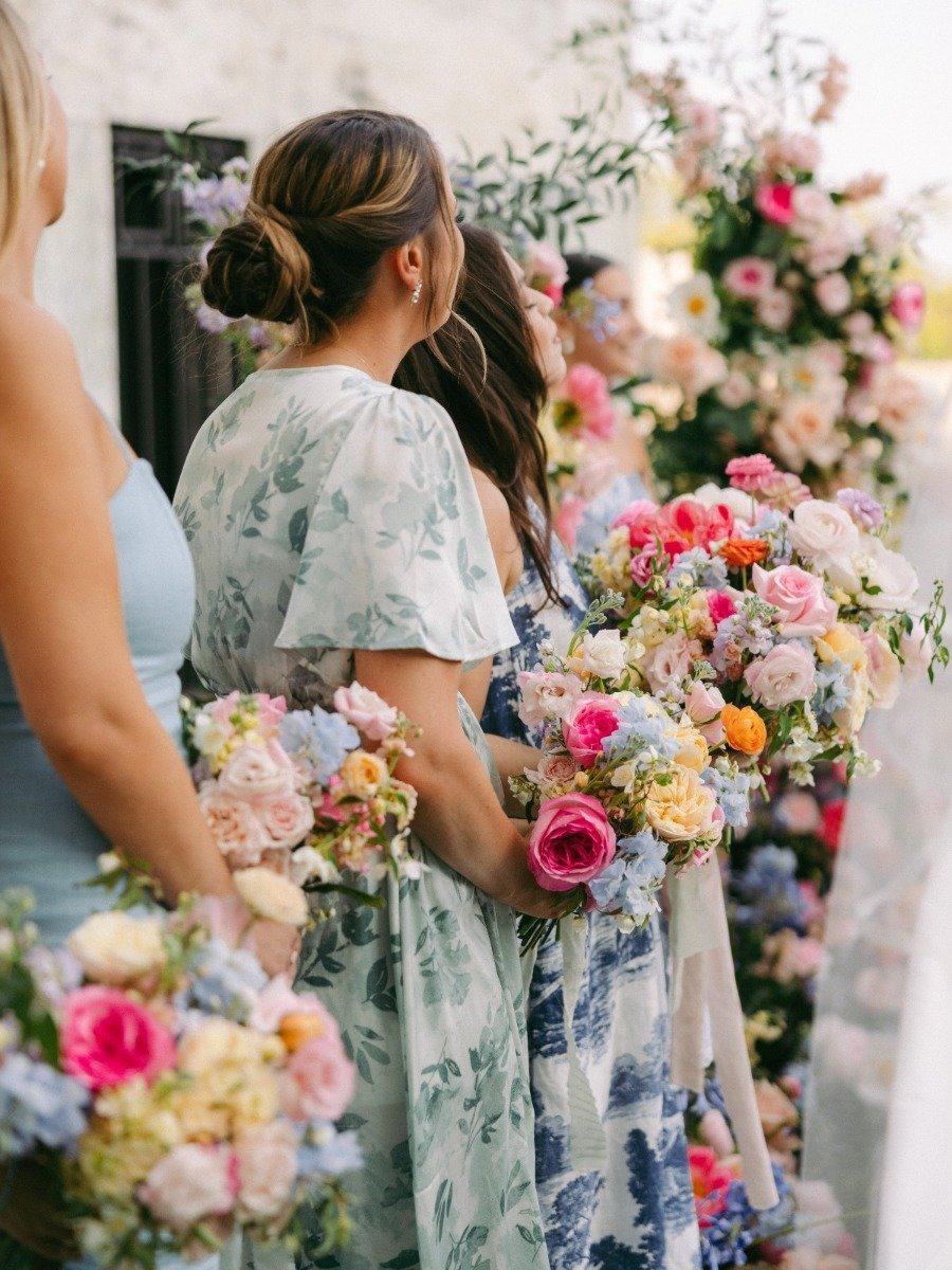 French toile-inspired wedding at the buffalo history museum