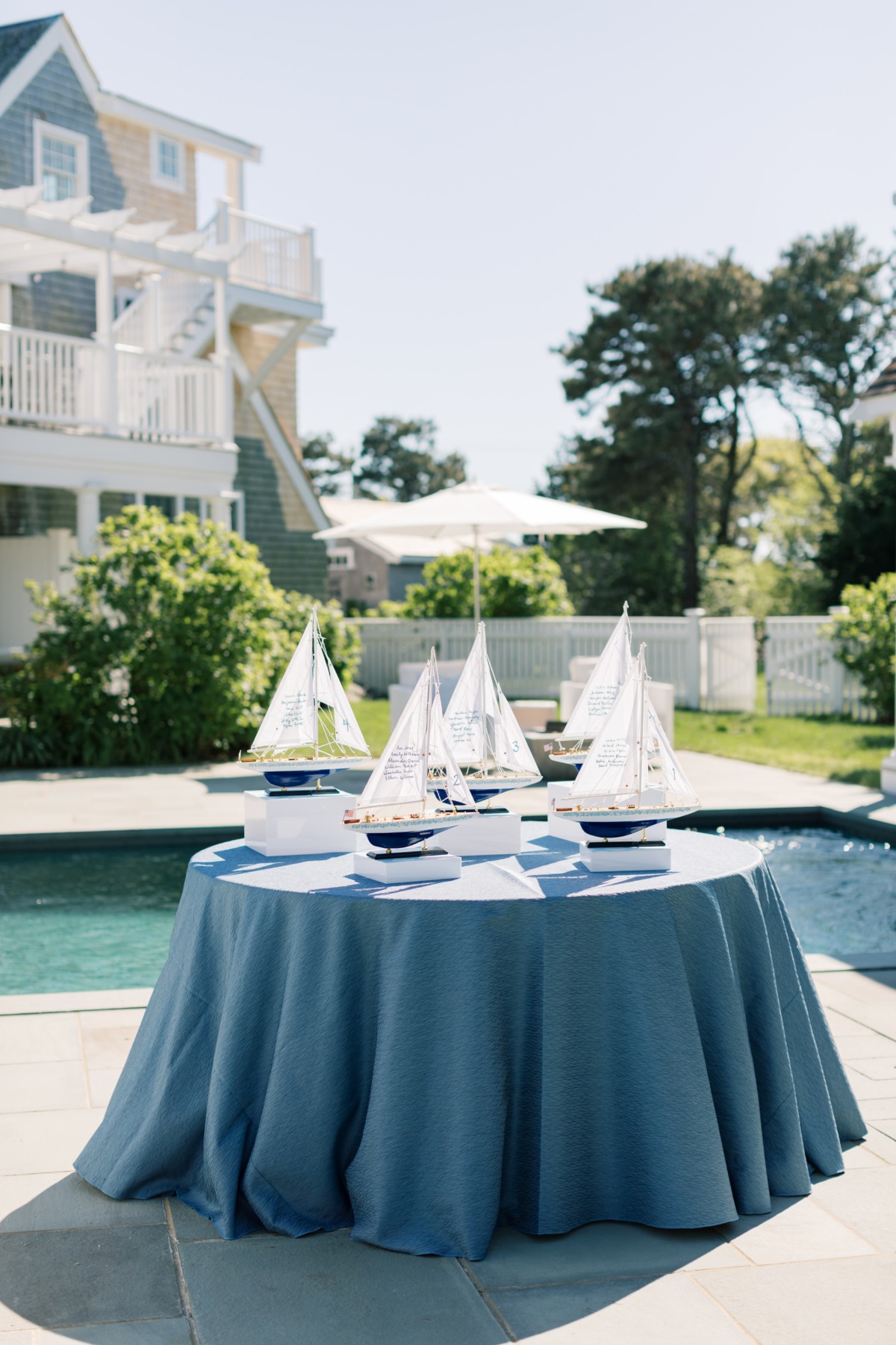 seating table with sailboat table numbers