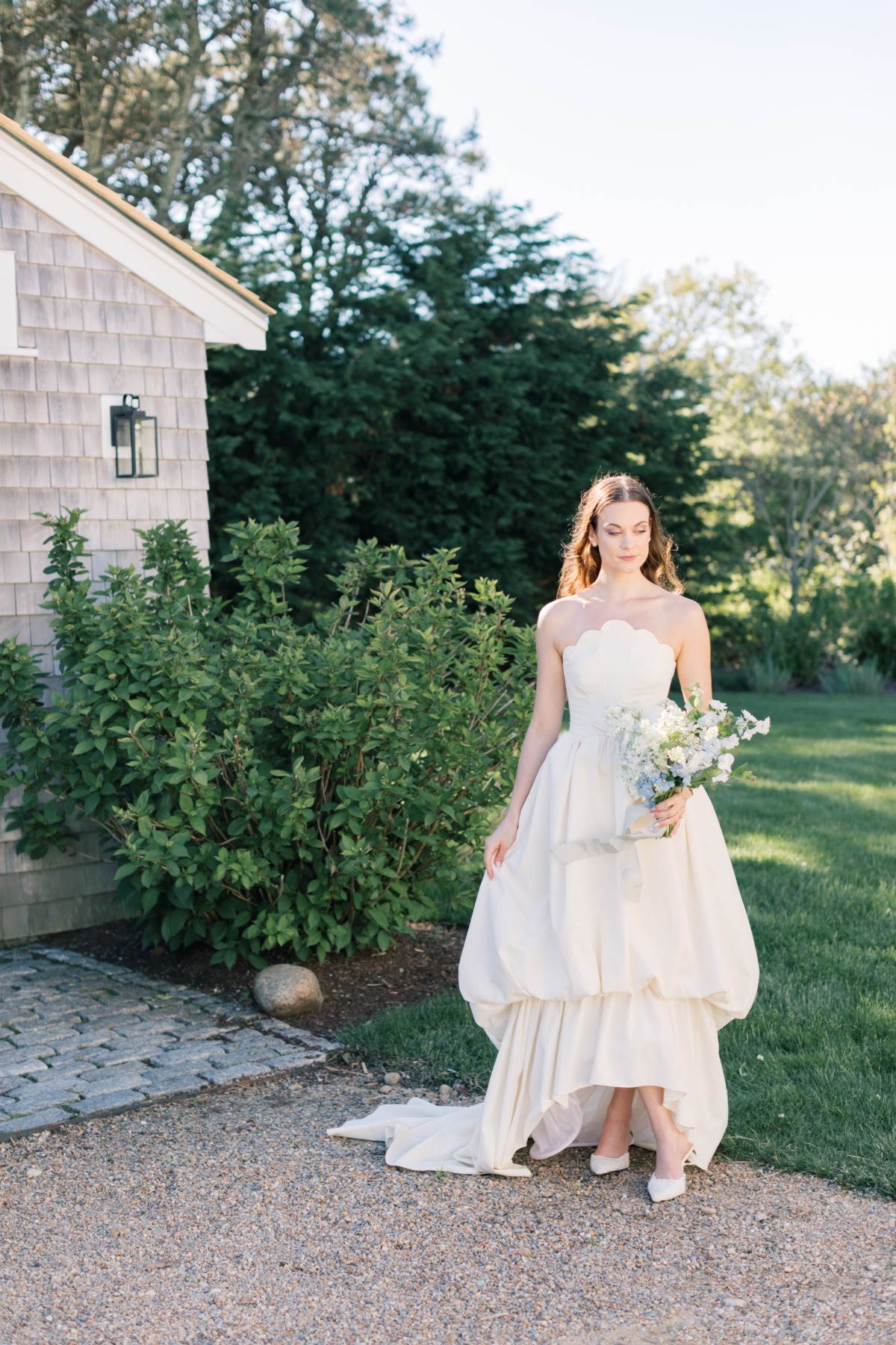 scalloped wedding dress