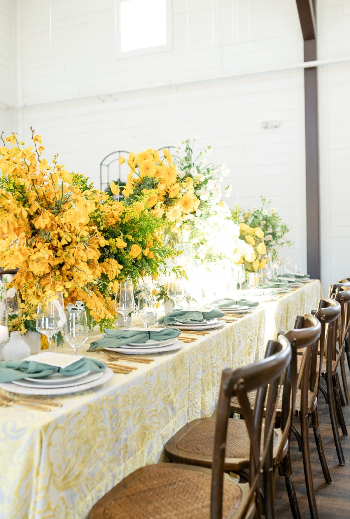 yellow wedding table inspiration