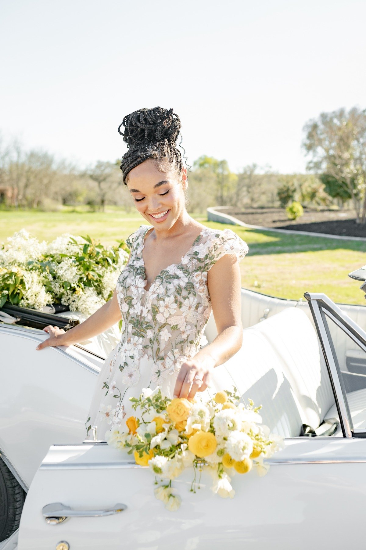 floral wedding dress