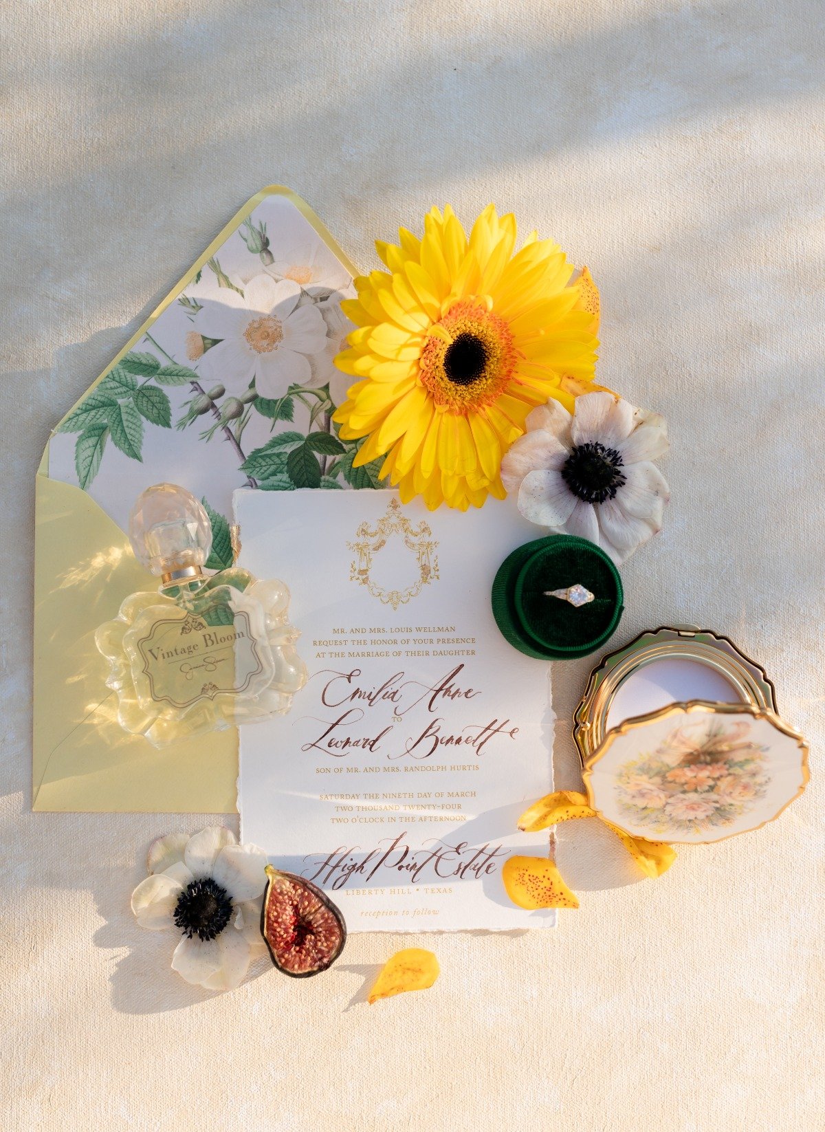 floral envelope insert