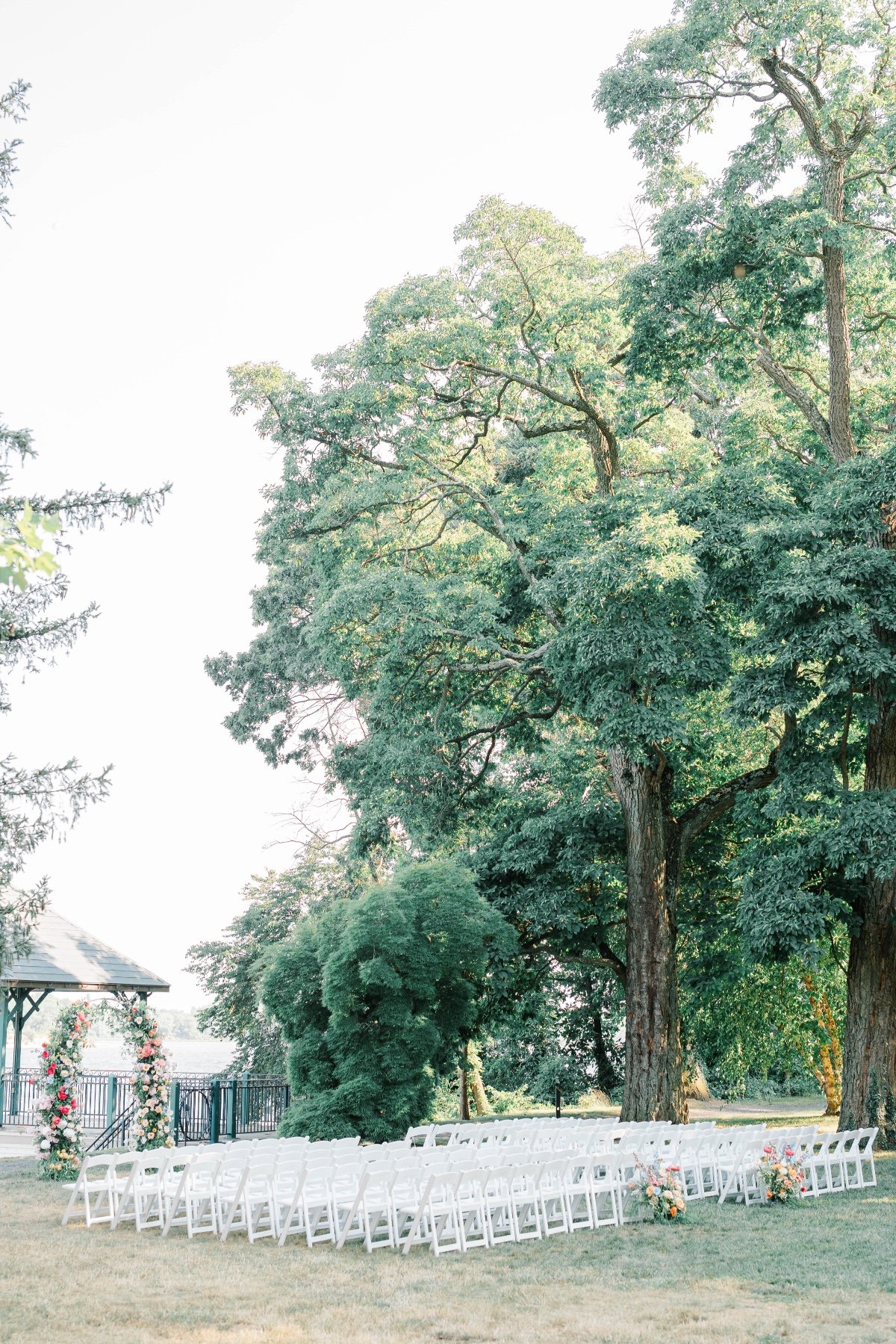 outdoor pastel wedding