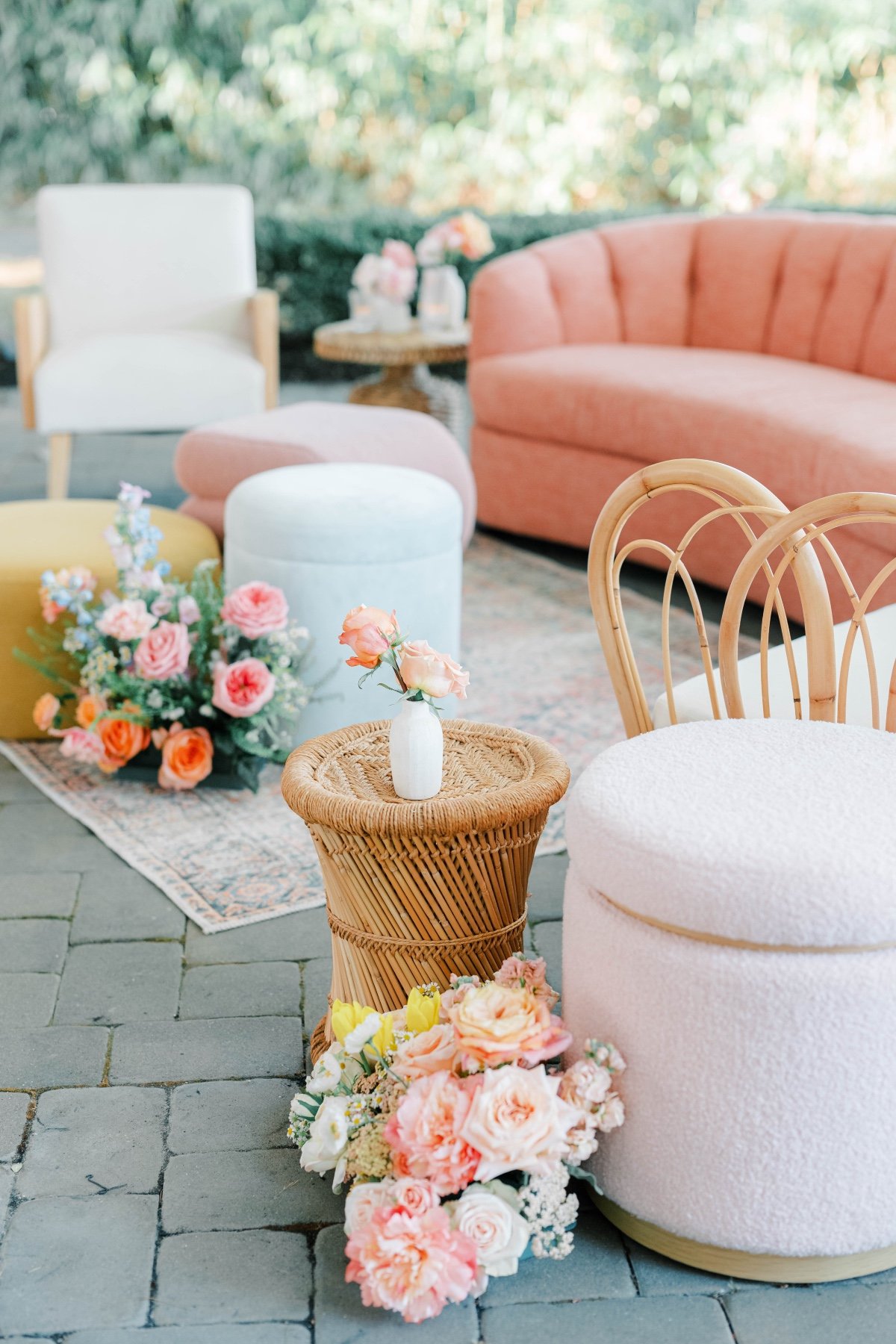 pastel lounge ideas for wedding reception