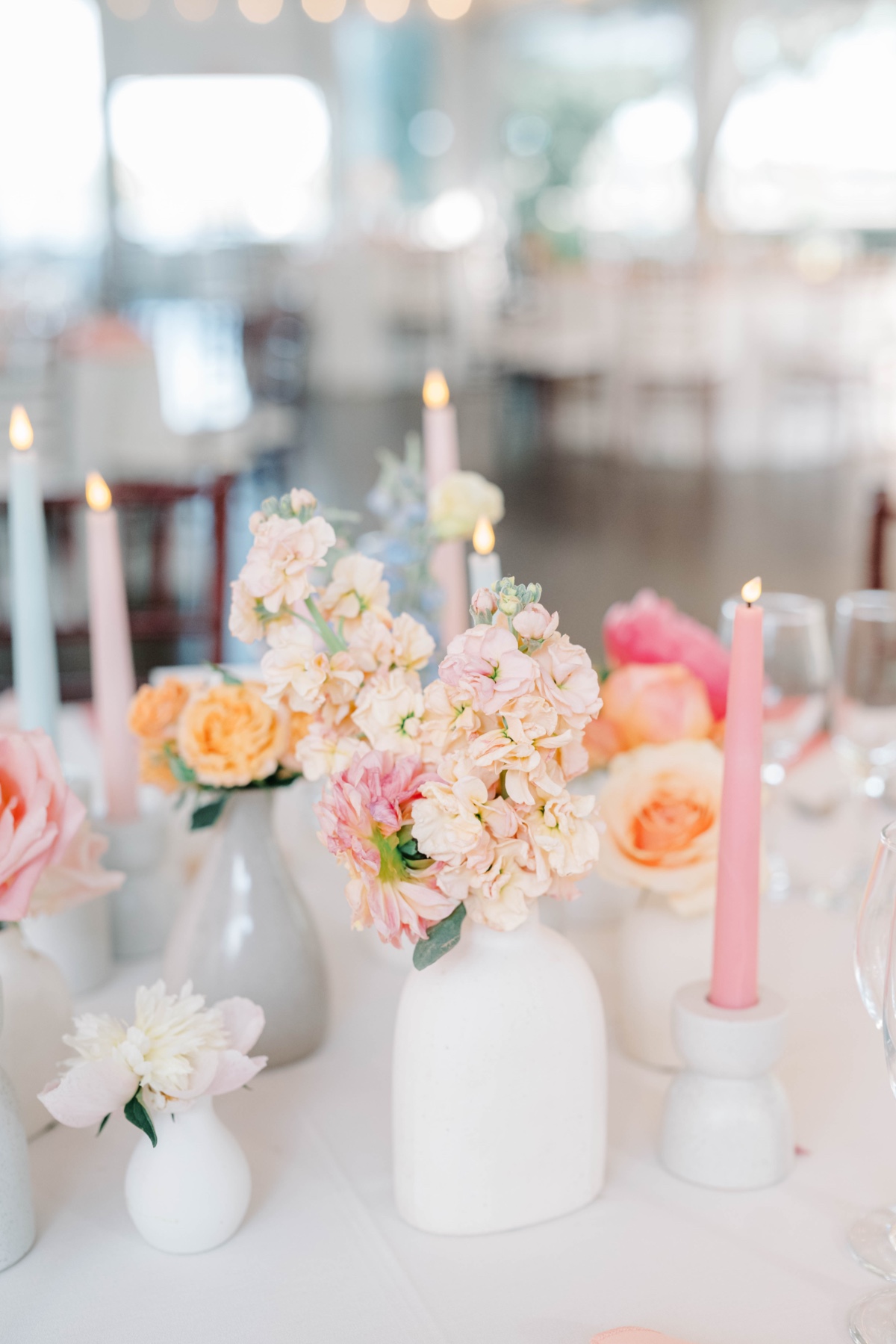 minimalist pastel wedding