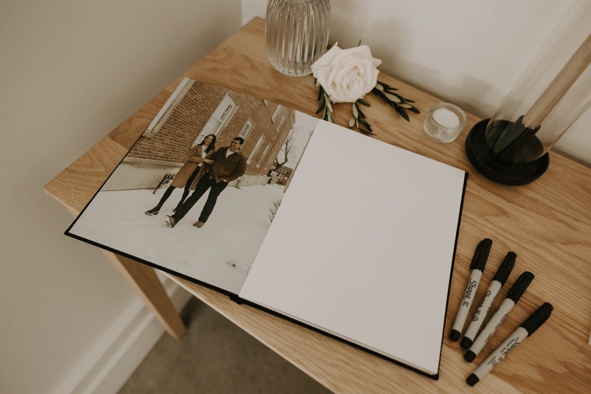 engagement photo guest book