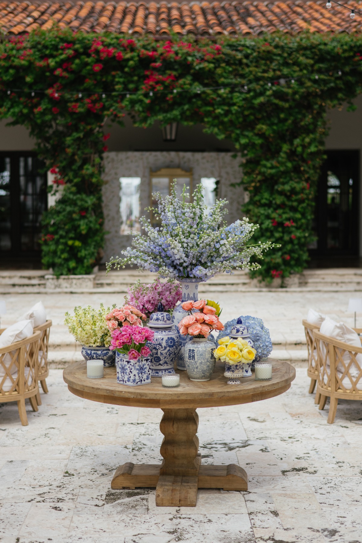 chinoiserie inspired rainbow wedding