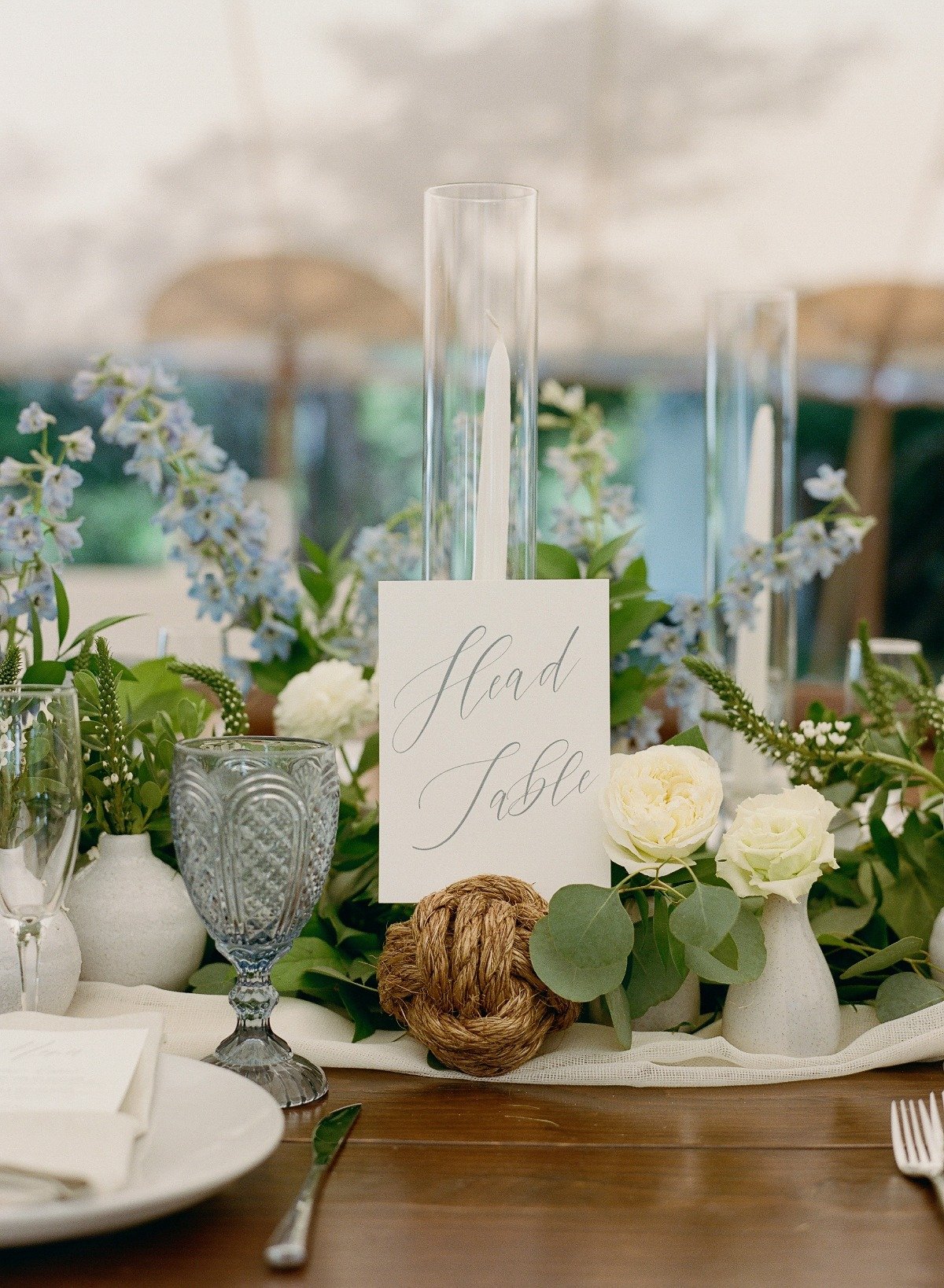 blue and white nautical wedding inspiration