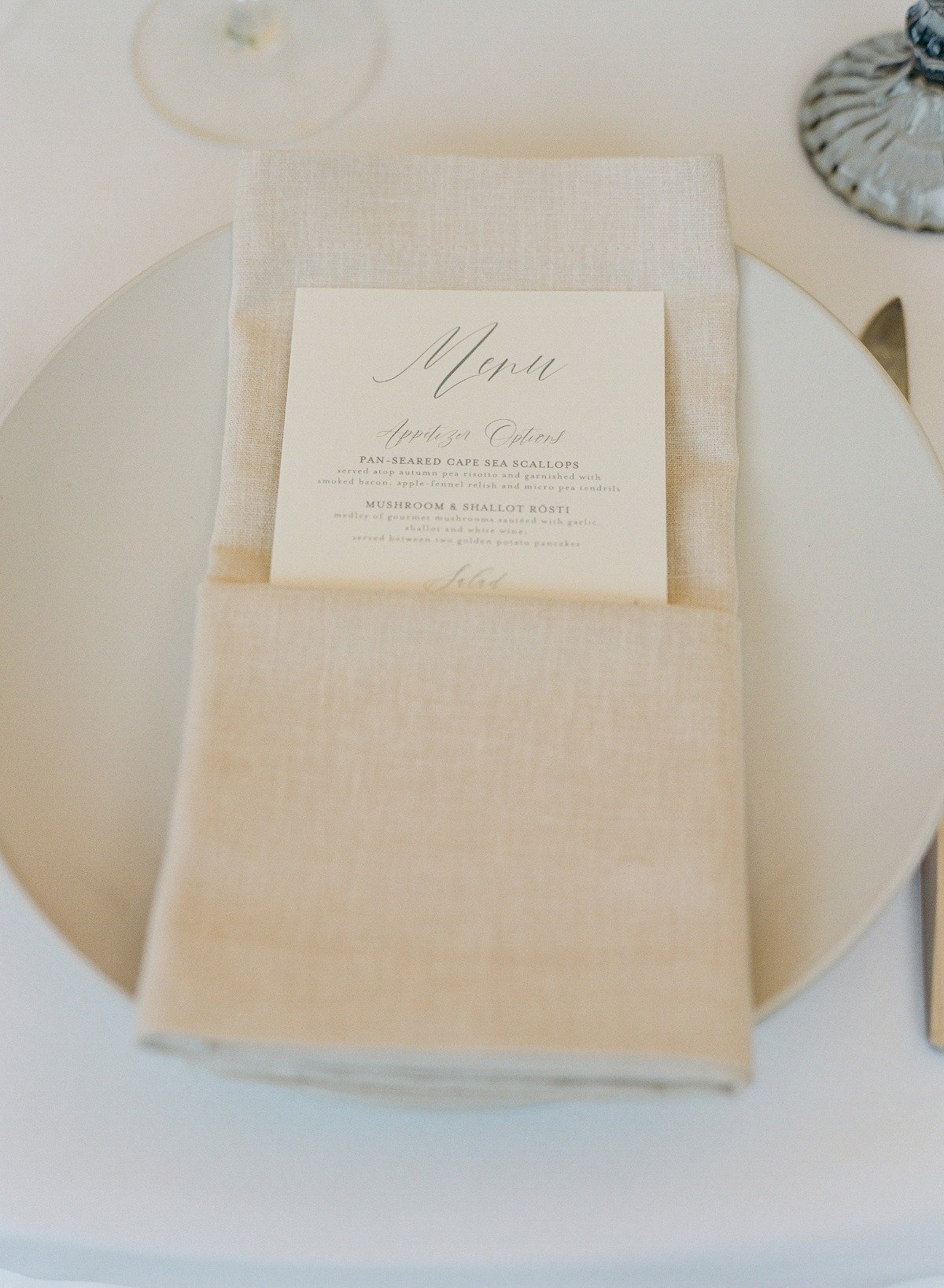 custom wedding menu ideas