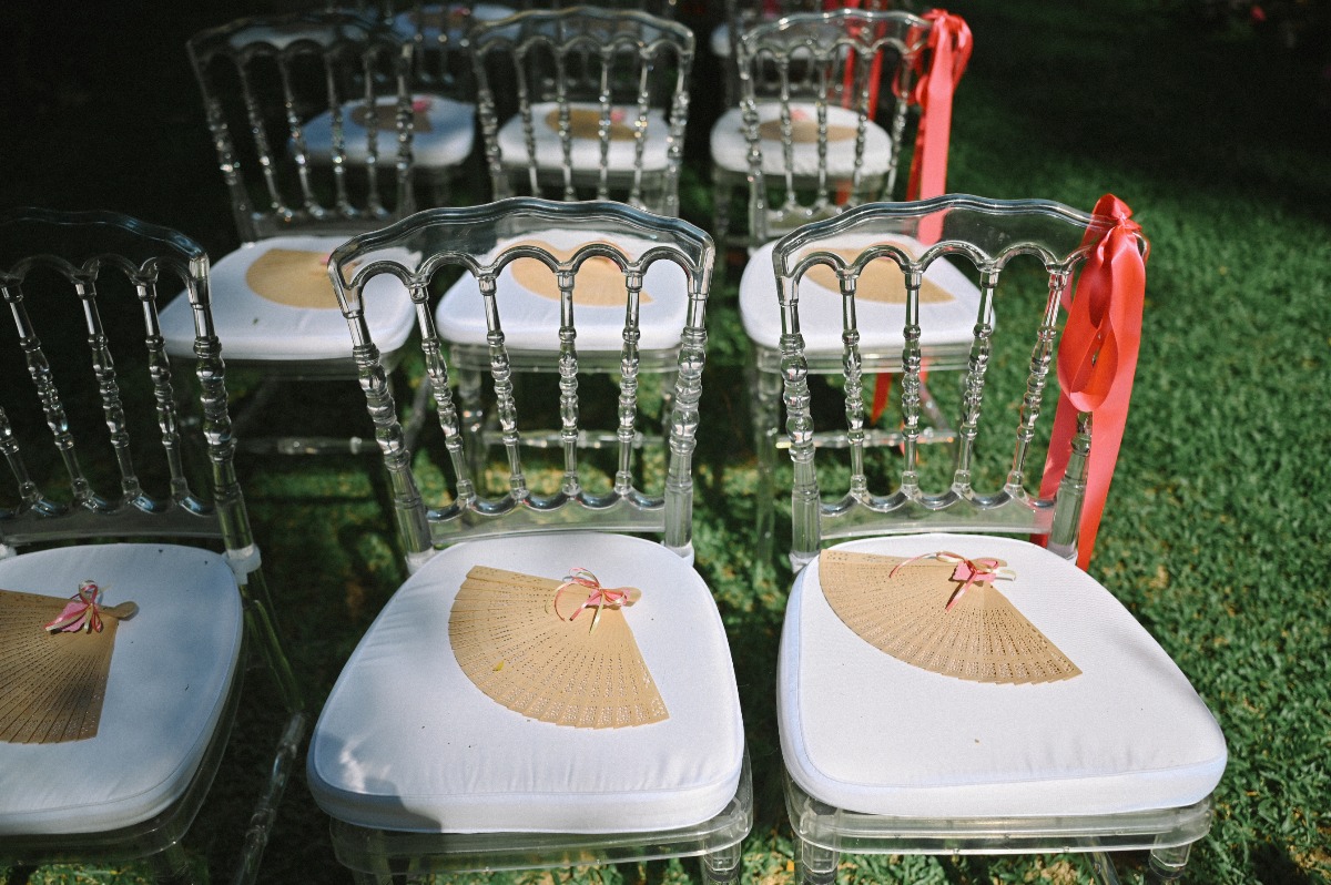 Wedding Favors Are Fans For Guests To Keep Cool