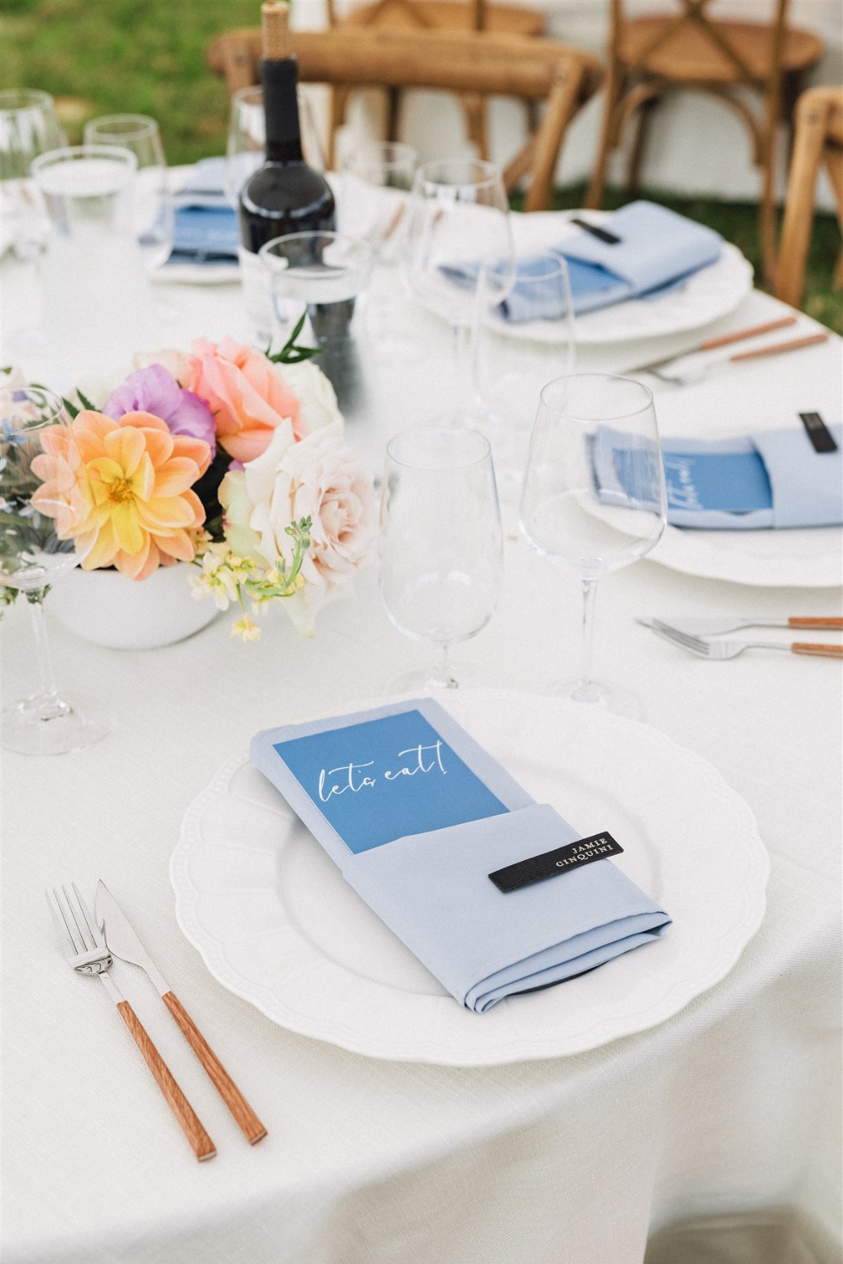 blue and pastel wedding color palette