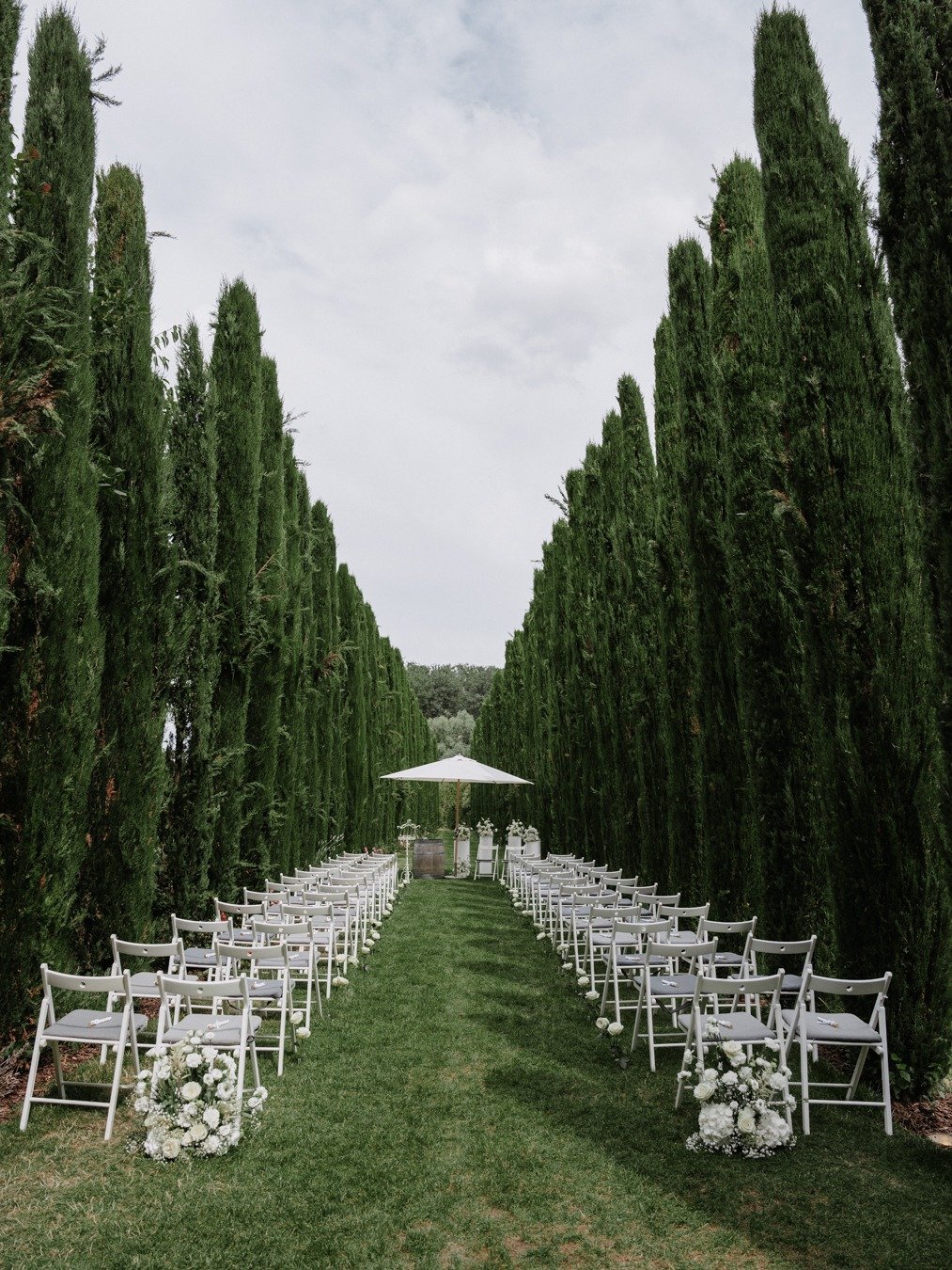 cypress tree lined ceremony in germany