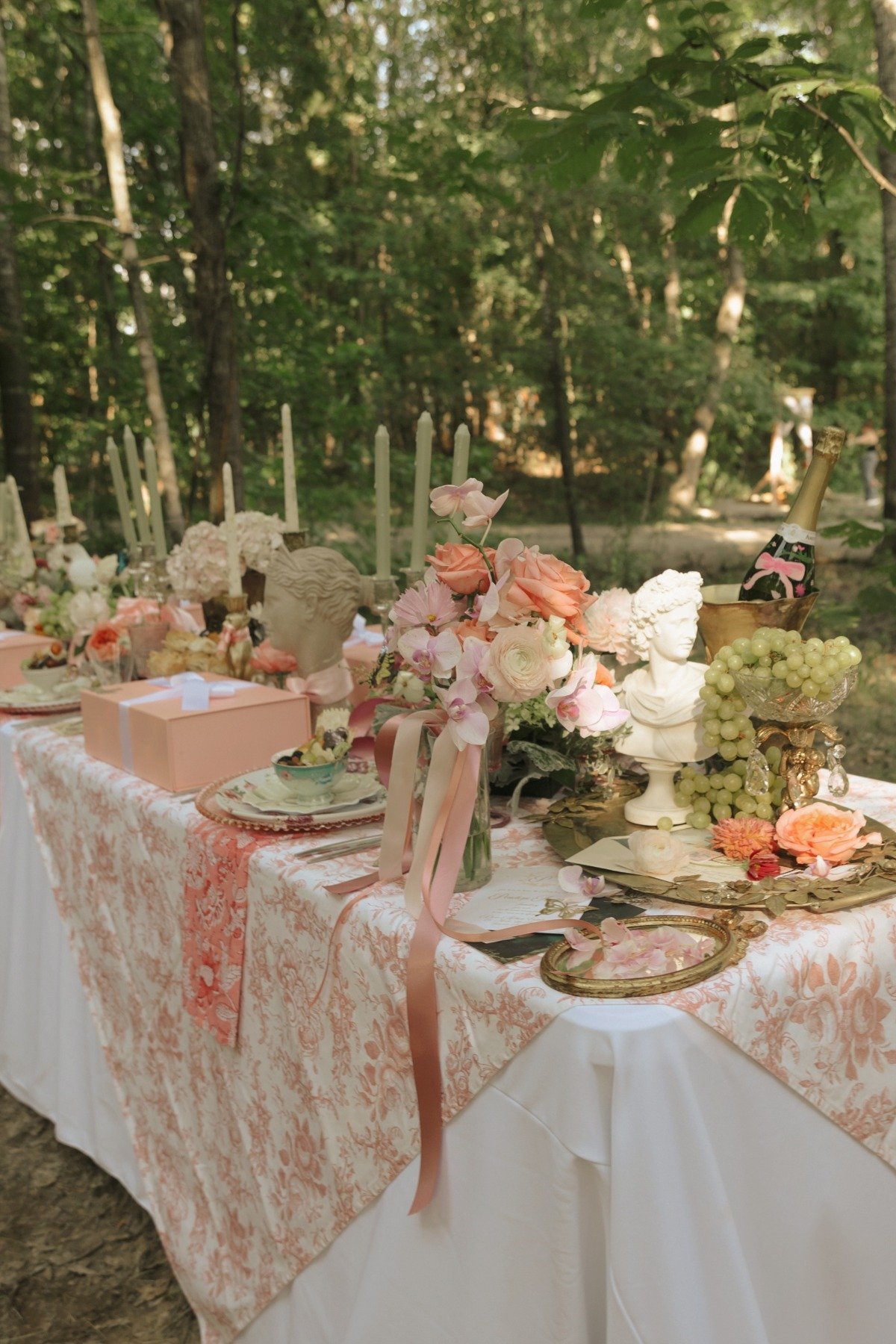 pink and sage bridal shower color palette