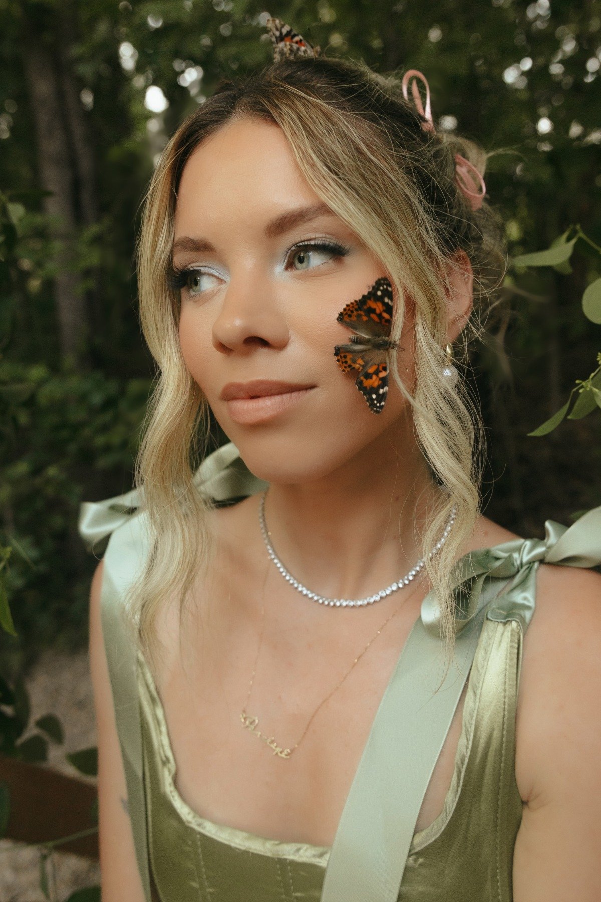 bridal shower with a butterfly release