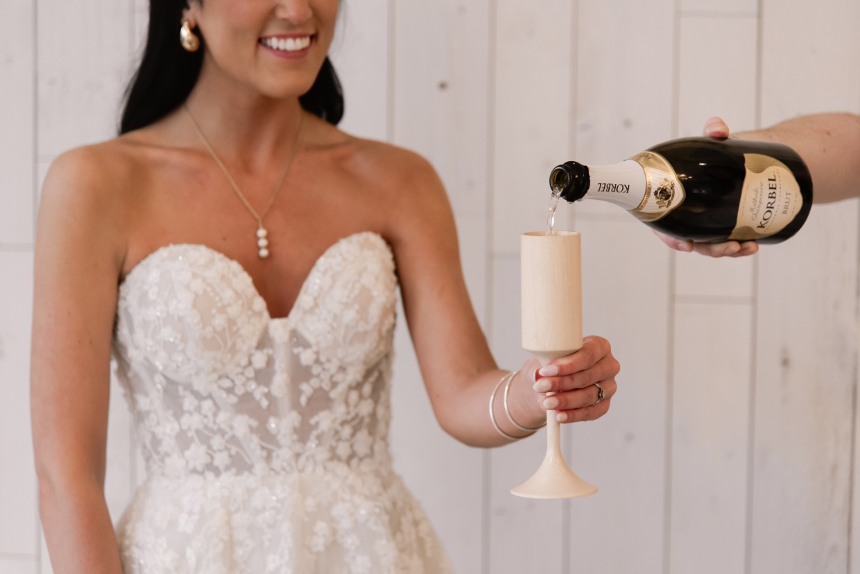 modern champagne flute from silva culture