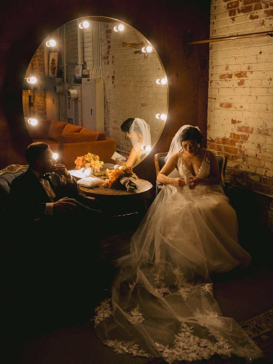 Organic meets industrial in this LA wedding in shades of orange