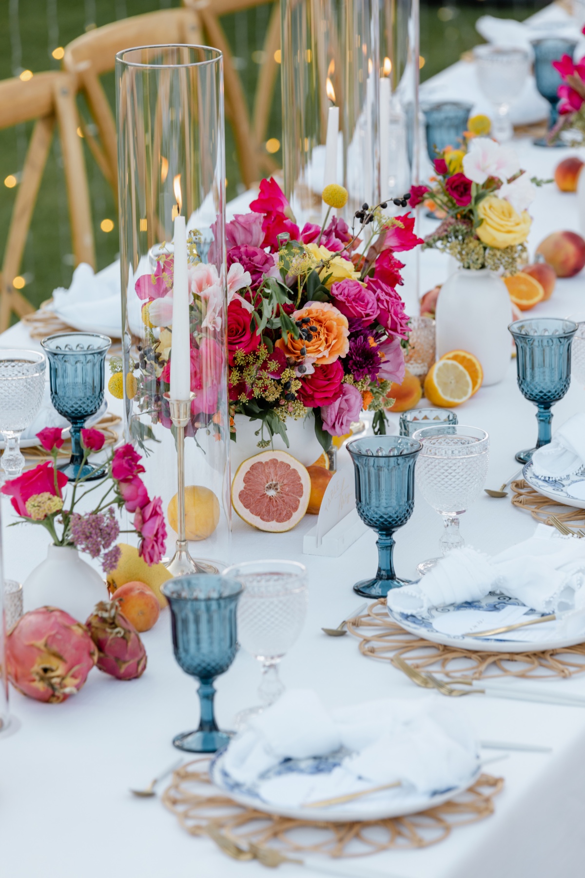 bright wedding color palette with citrus