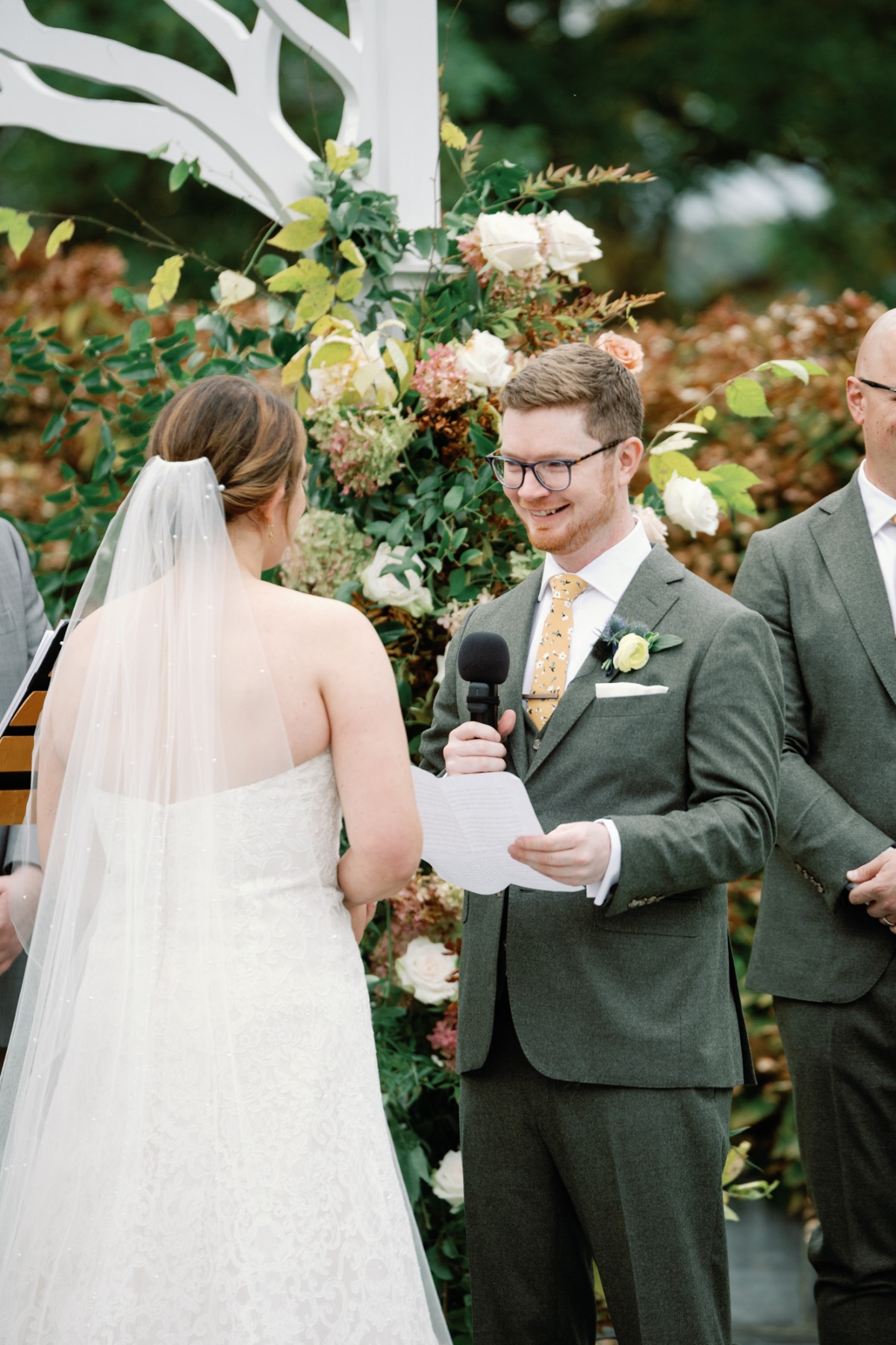 yellow boutonniere