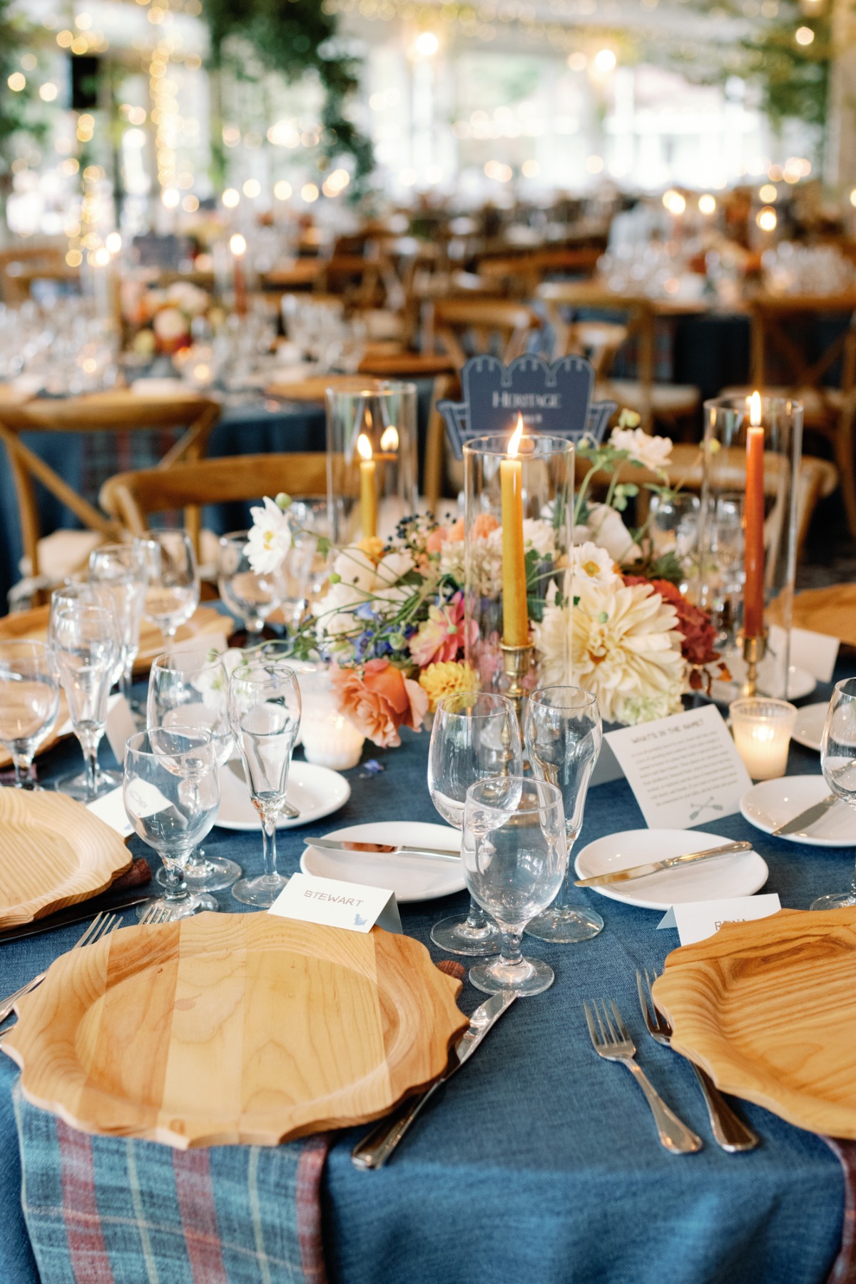 blue linen tablecloth