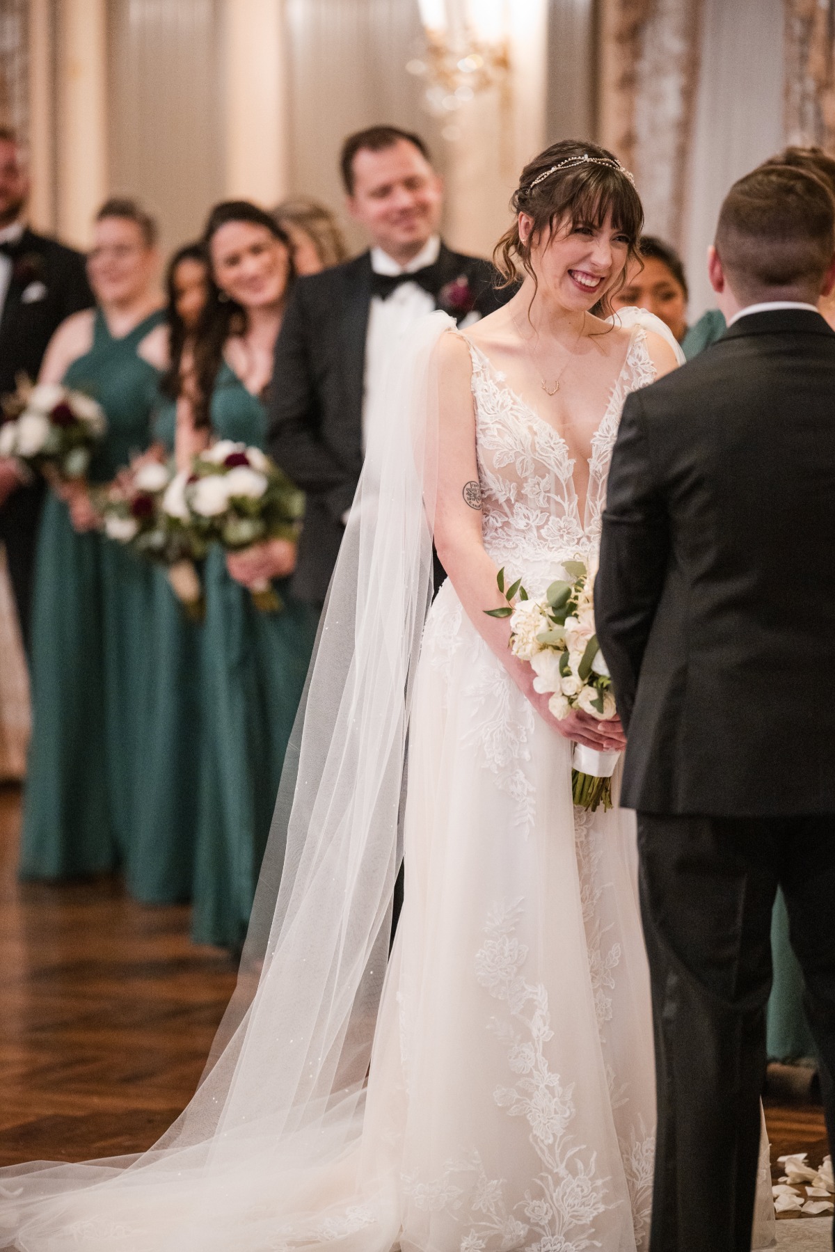 dark sage green bridesmaid dresses