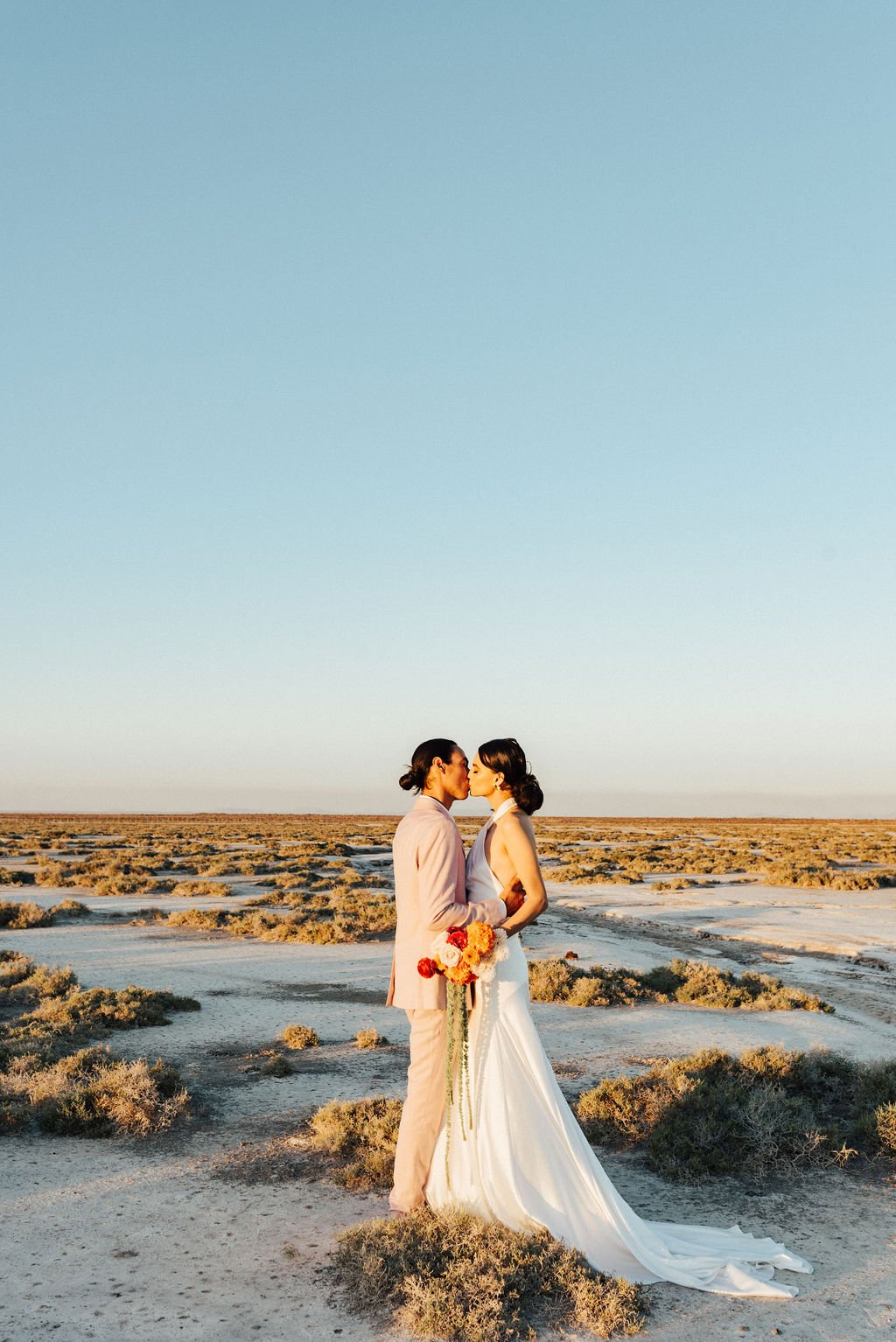 colorful desert wedding