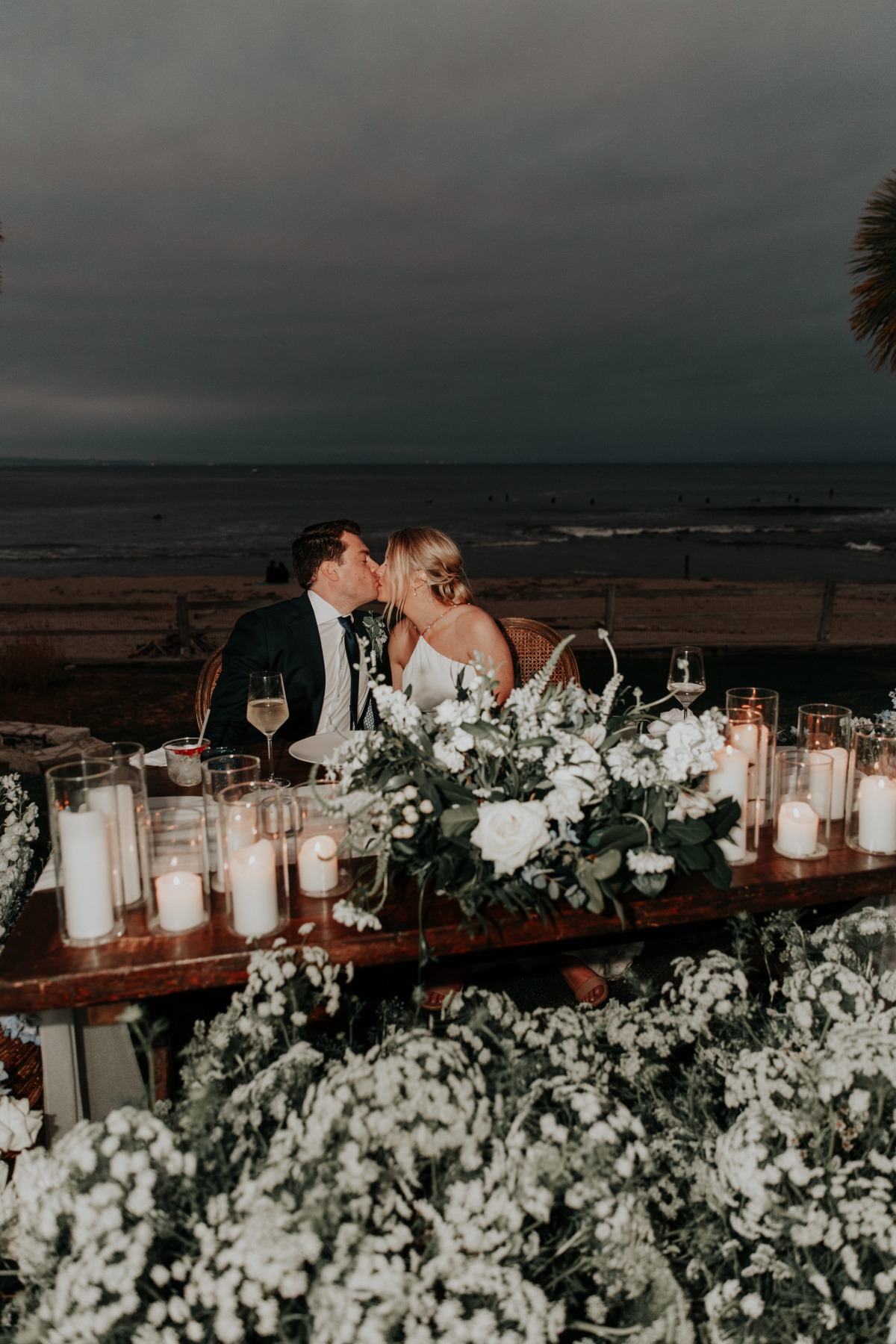 malibu wedding at night