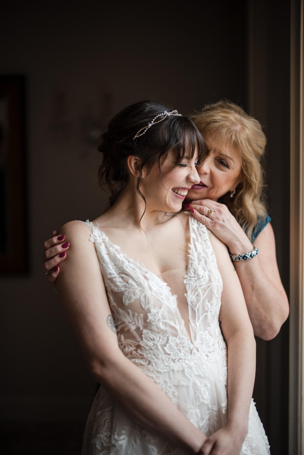 delicate rhinestone bridal headband