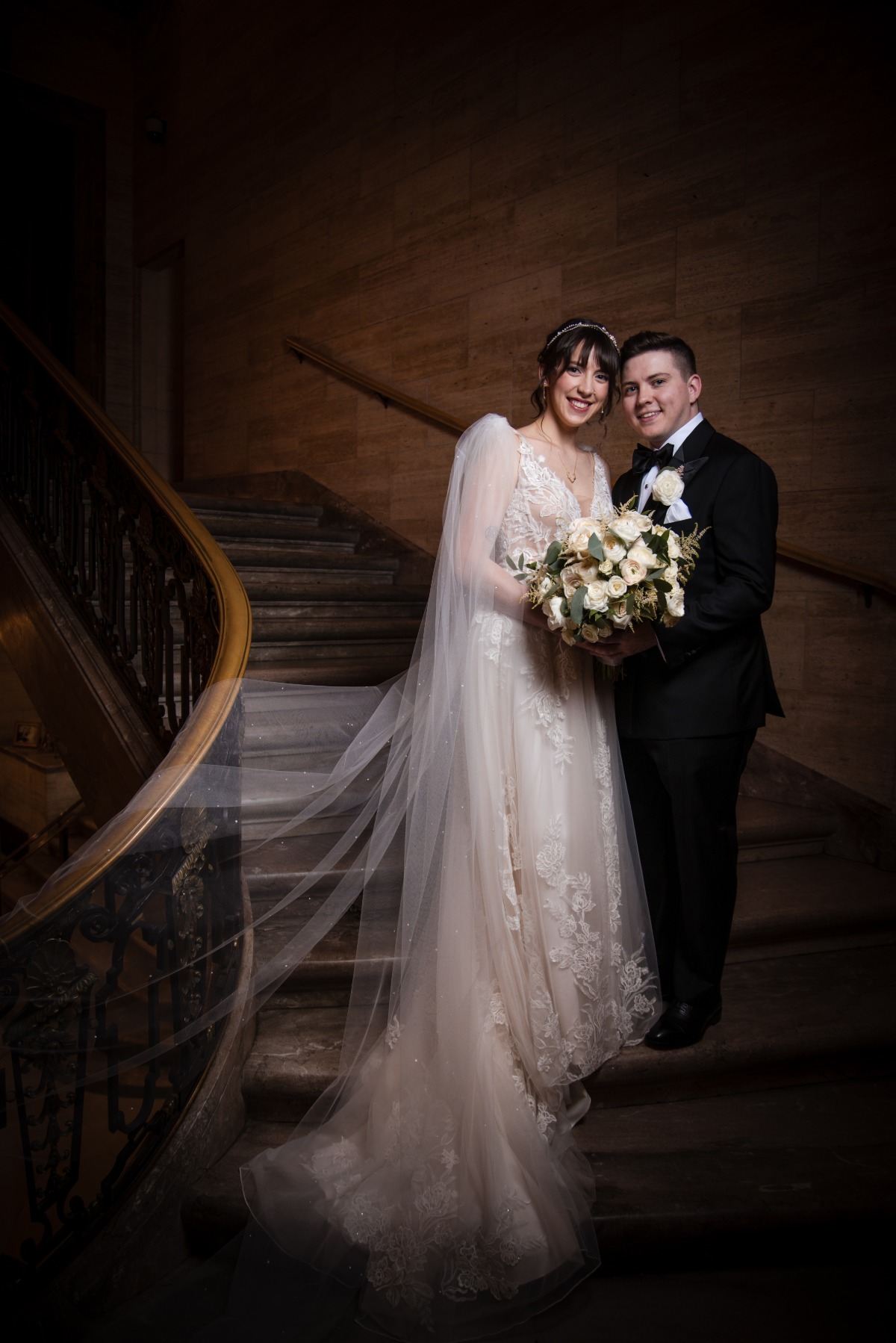 staircase wedding