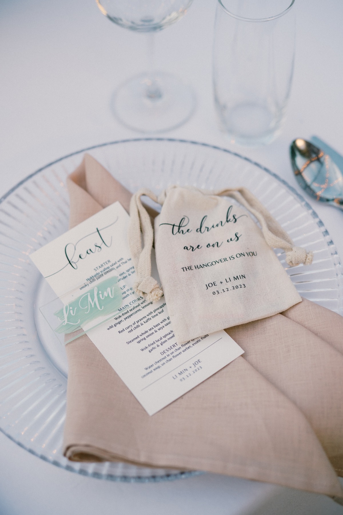 blush and mint wedding colors