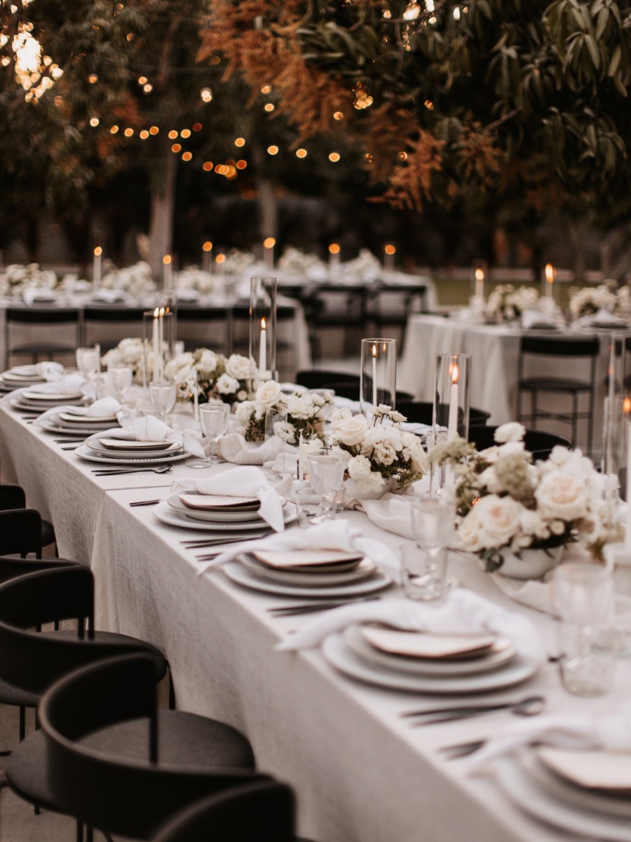 Black and white industrial elegance in a garden oasis in cabo